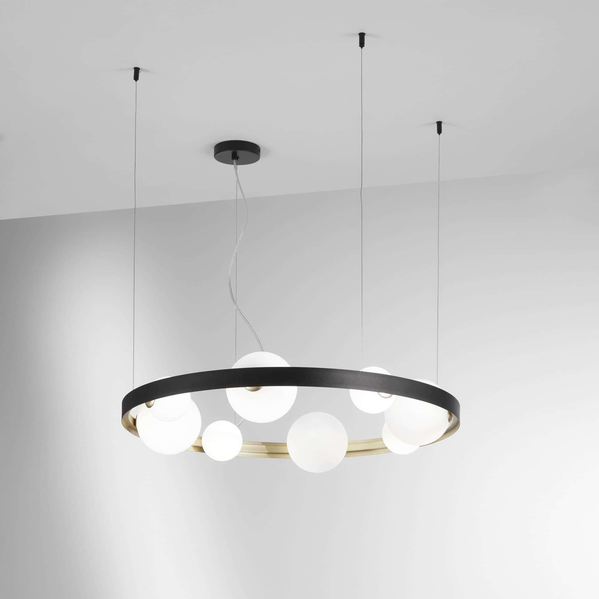 SOSPENSIONE SONETTO NERA/ORO 8XG9 76X12X150CM - 2