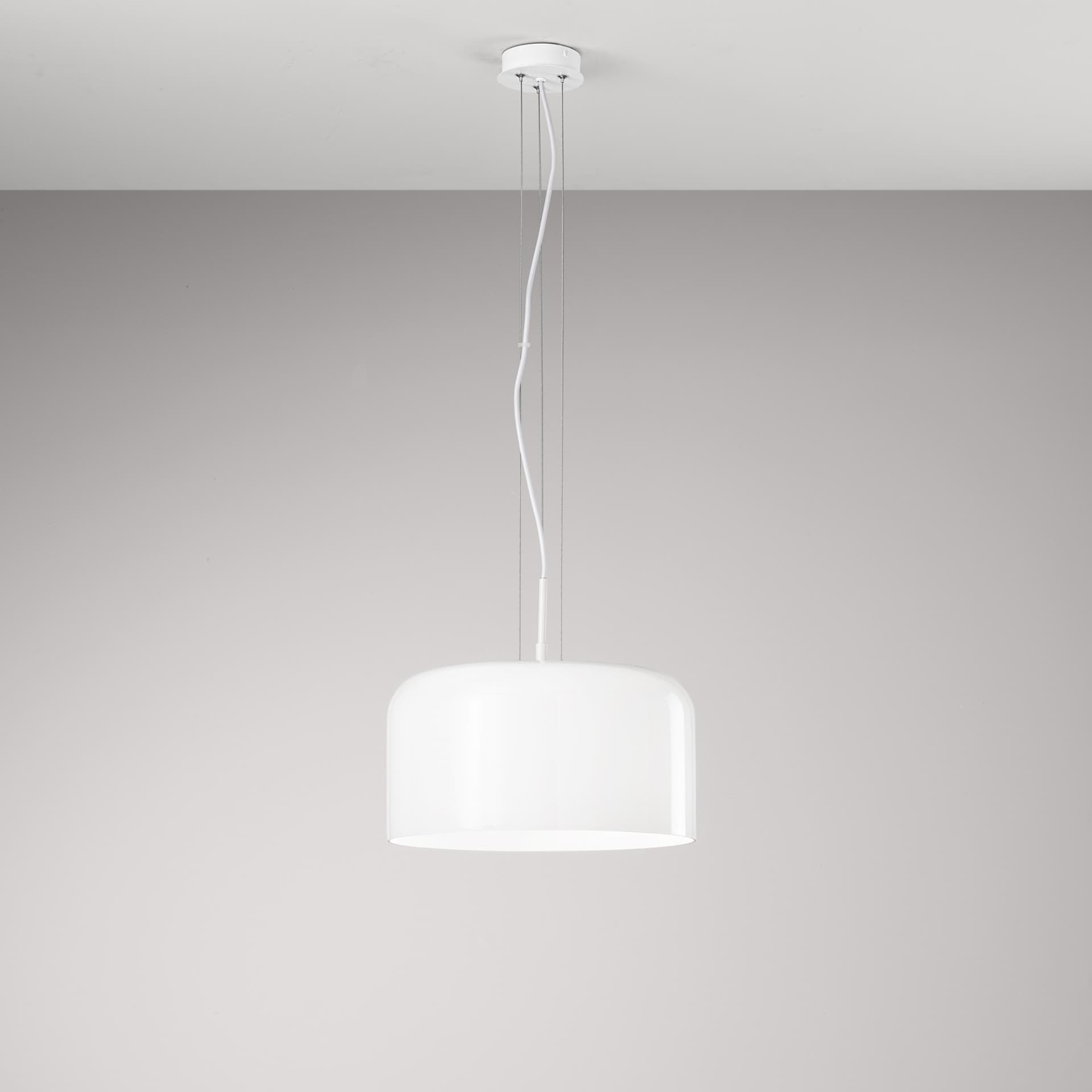 SOSPENSIONE GIBUS BIANCA 1XE27 35X35X150CM - 2