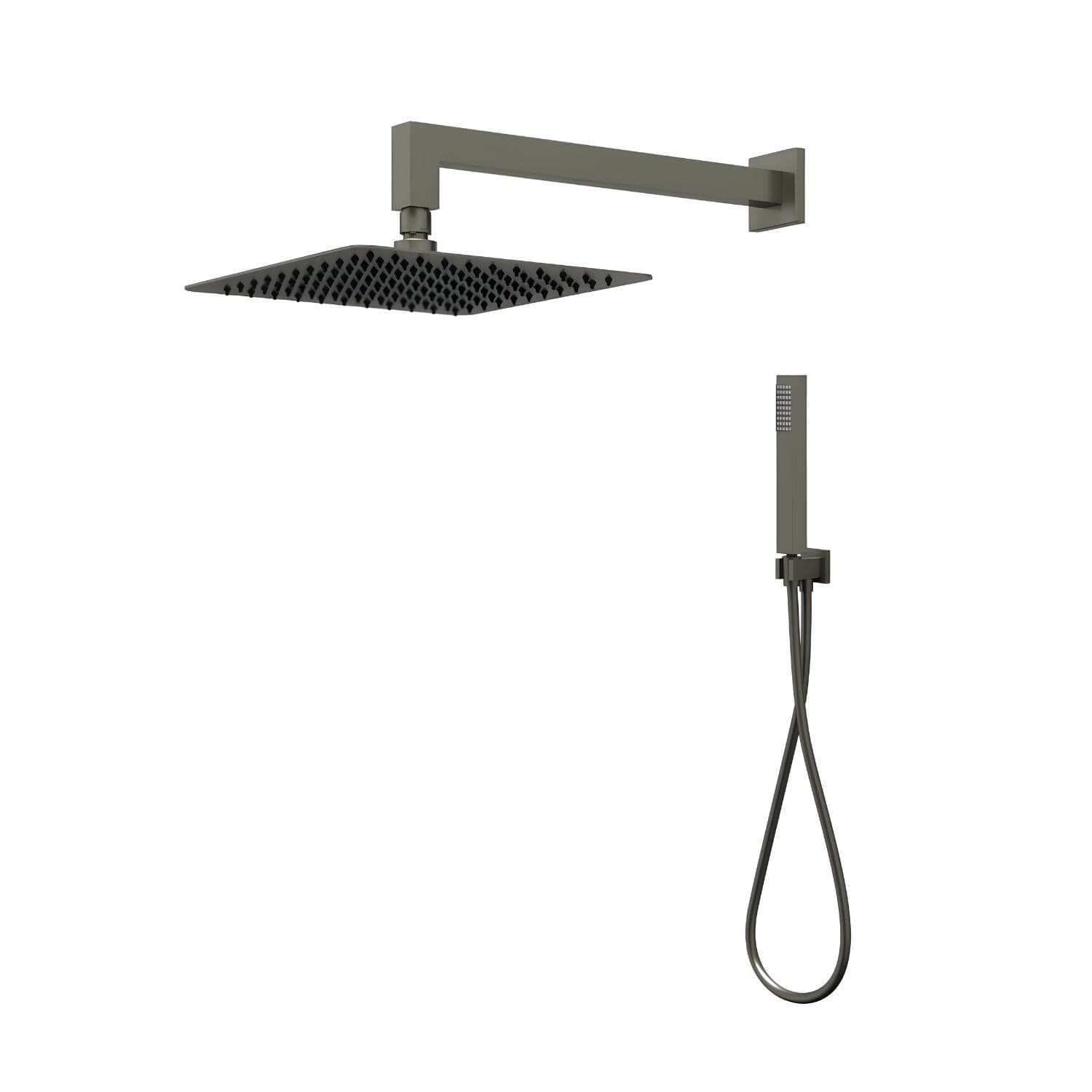 Set Per Doccia Soffione Quadro In Acciaio Inox 25x25 Millimetri Canna Di Fucile - 2