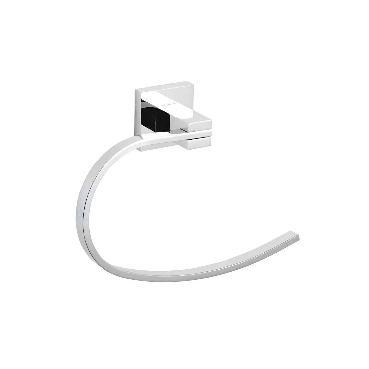 Porta Asciugamani Ad Anello Linea Calendula In Ottone Cromato Lucido - 2
