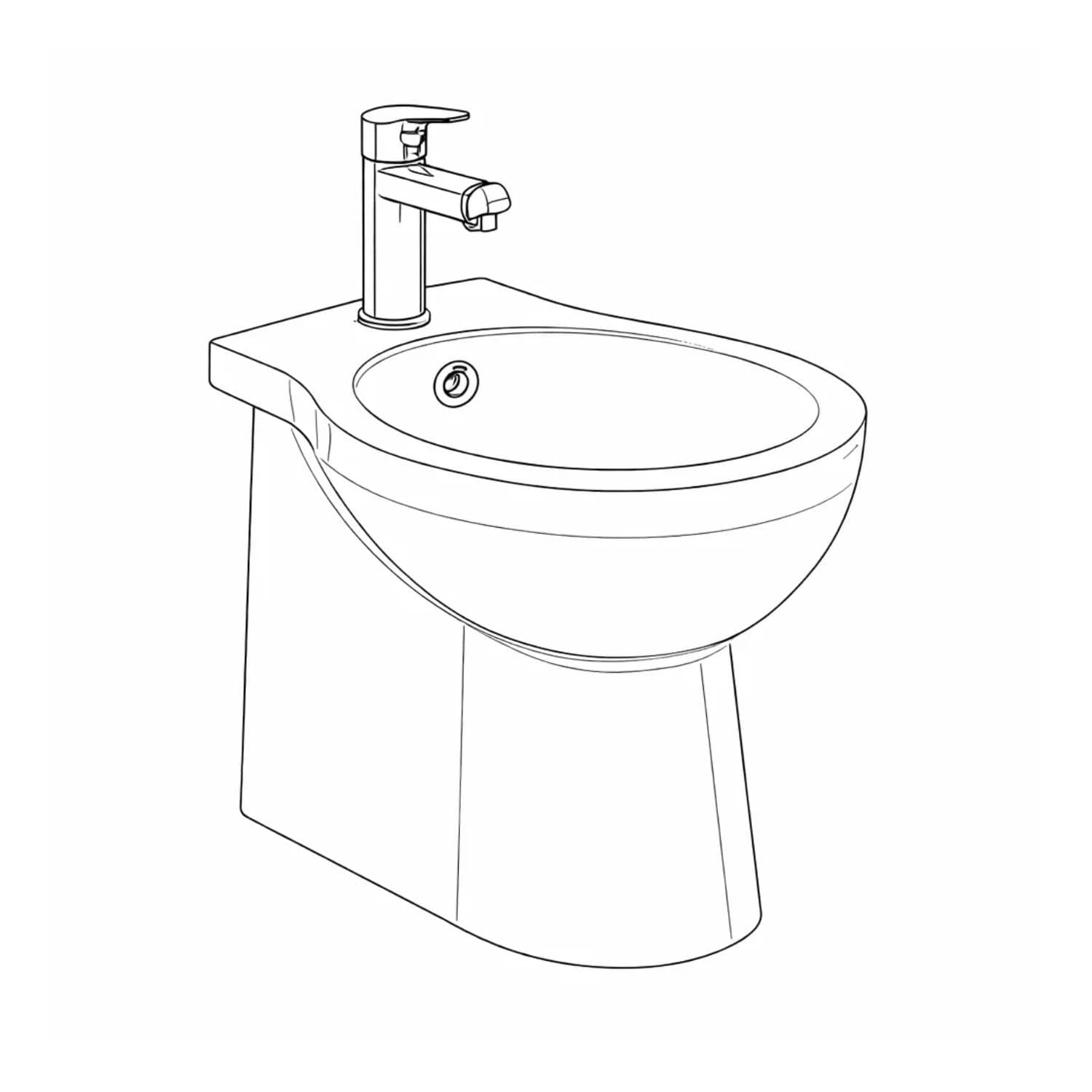 Bidet Dark Ceramica Bianco Lucido A Pavimento Elegante E Moderno - 5