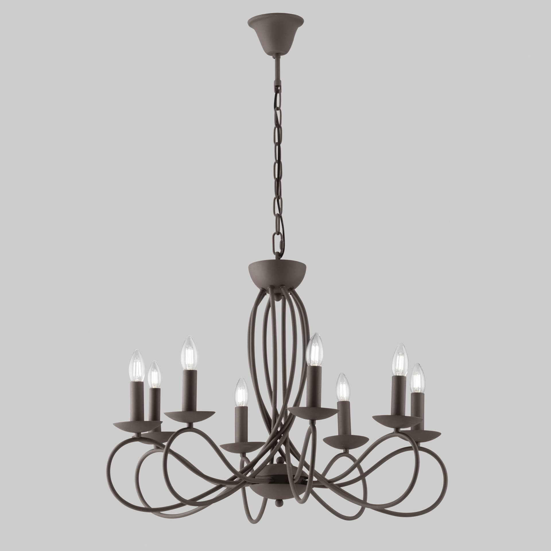 LAMPADARIO GINEVRA CORTEN 8XE14 70X120CM - 2