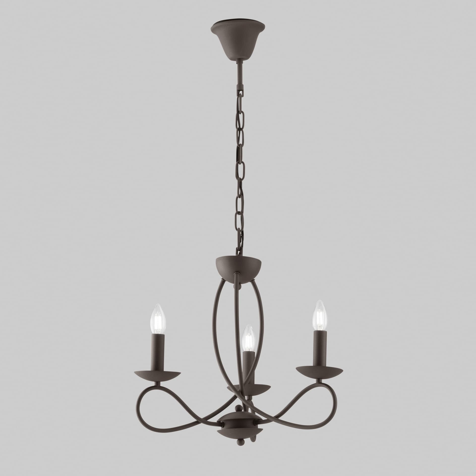 LAMPADARIO GINEVRA CORTEN 3XE14 48X120CM - 2