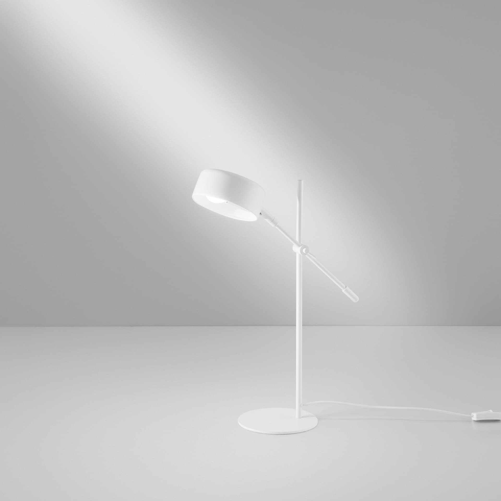 LAMPADA DA TAVOLO EIFFEL IN METALLO BIANCO CON PUNTO LUCE ORIENTABILE 1XE14 59,5X42X42CM - 2