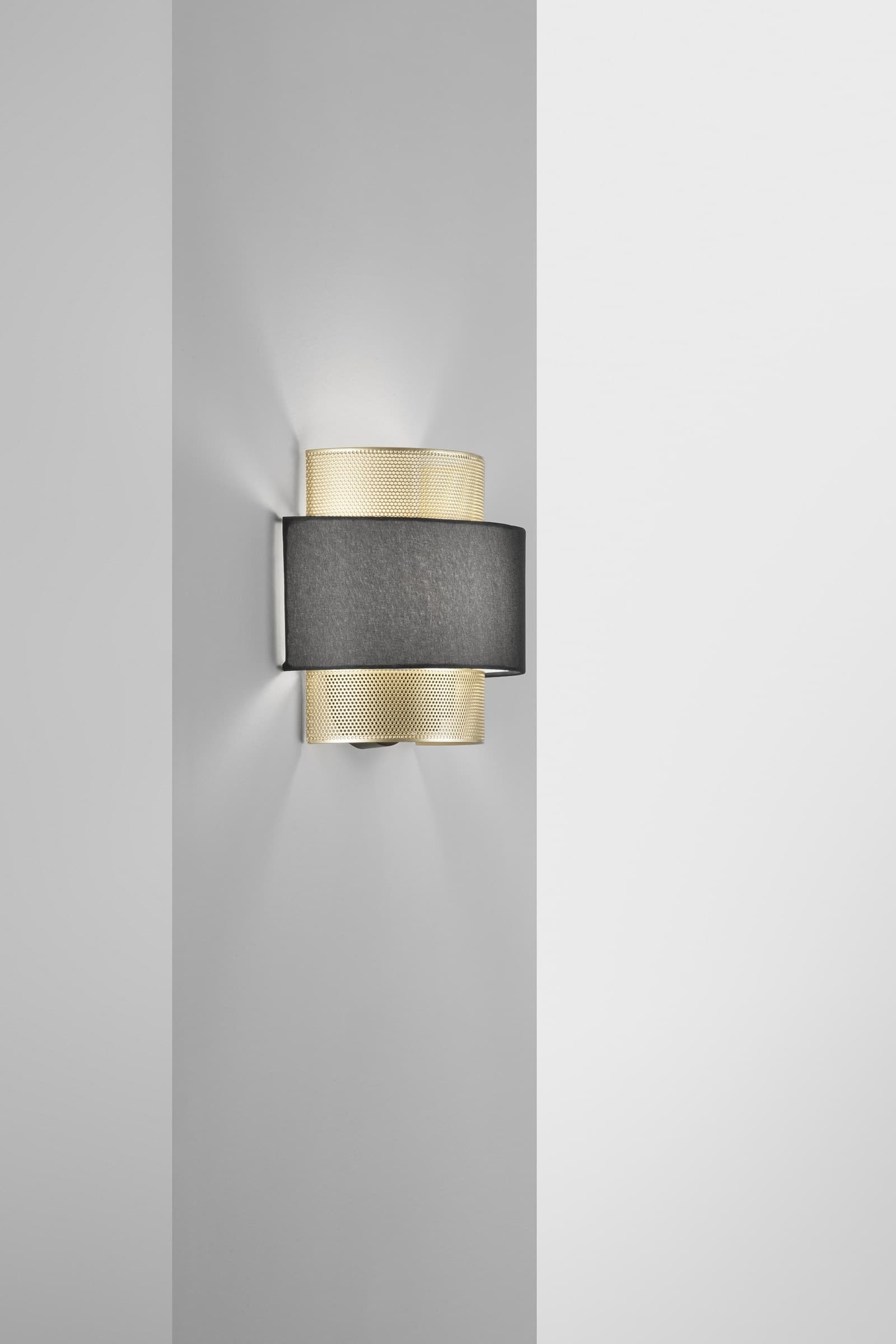 Applique Moderna Nero e Oro E27 - 2