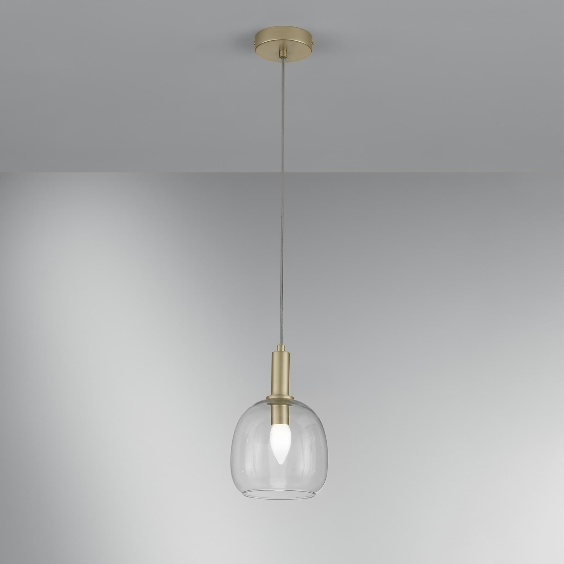 SOSPENSIONE BRANDY ORO 1XE14 16X16X150CM - 2