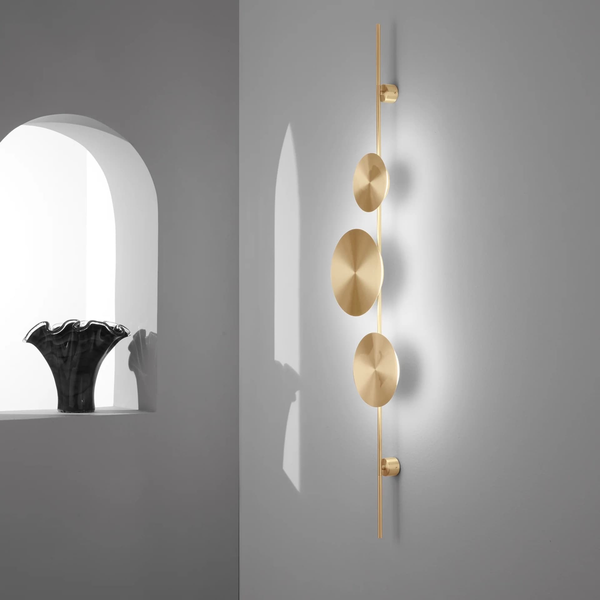 Applique Moderna da Parete Nera o Oro LED 33W - 4