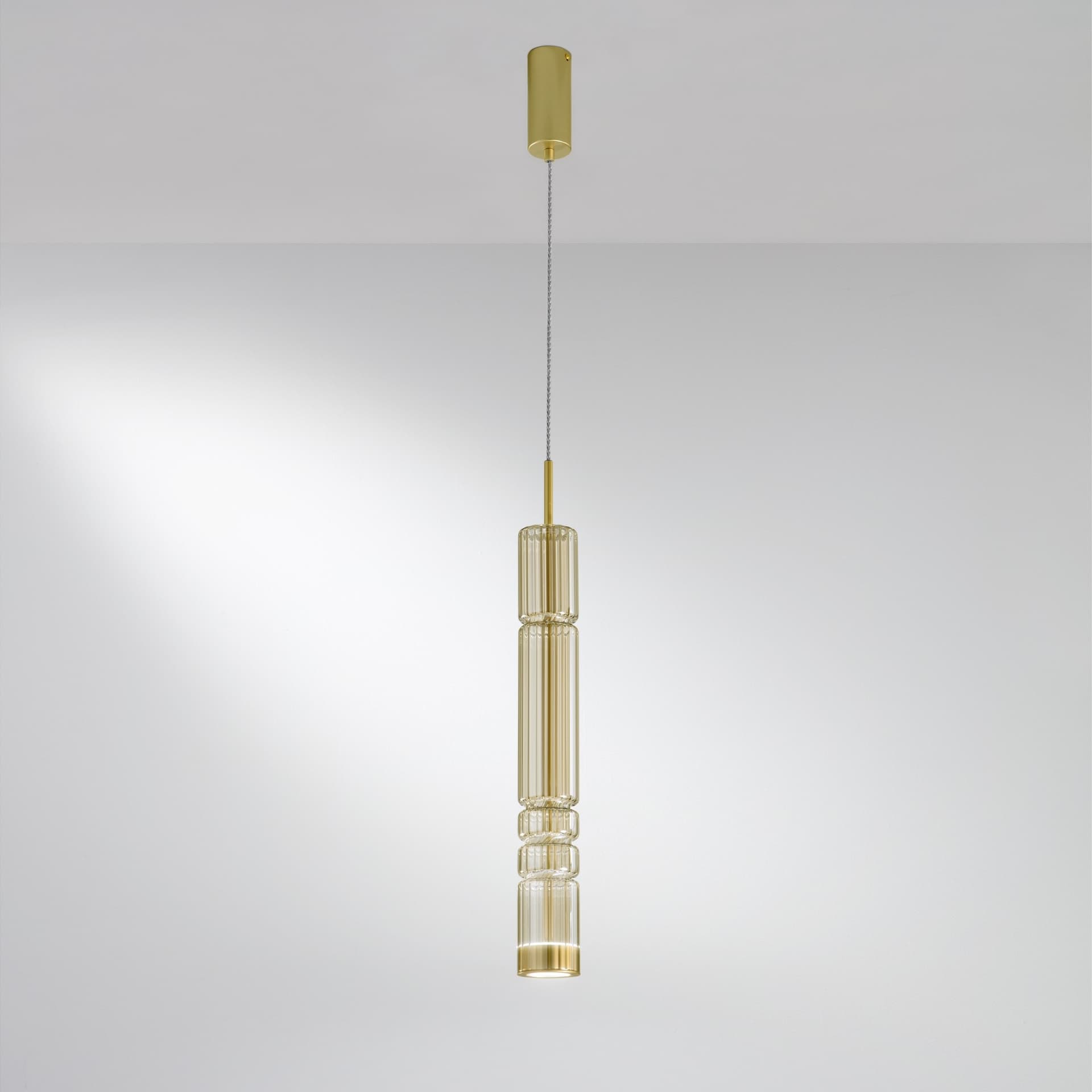 SOSPENSIONE LED CROOKES AMBRA 8W 800LM CCT 8X8X234CM - 2