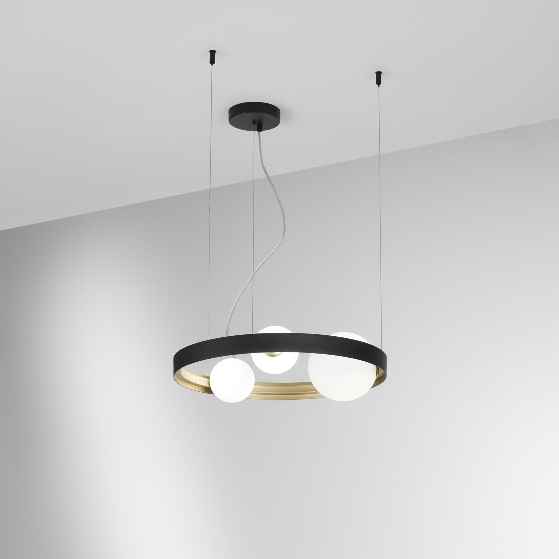 SOSPENSIONE SONETTO NERA/ORO 3XG9 45X4X150CM - 2
