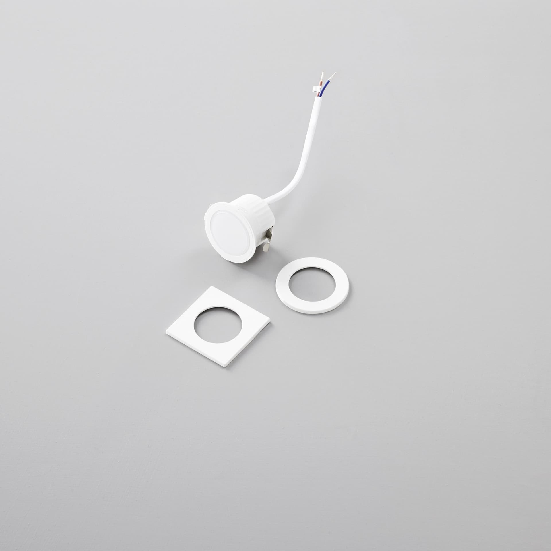 INCASSO LED DAMA BIANCO 3W 300LM 4000K GHIERA QUADRATA E TONDA 4,4X4,4X2,8CM - 2