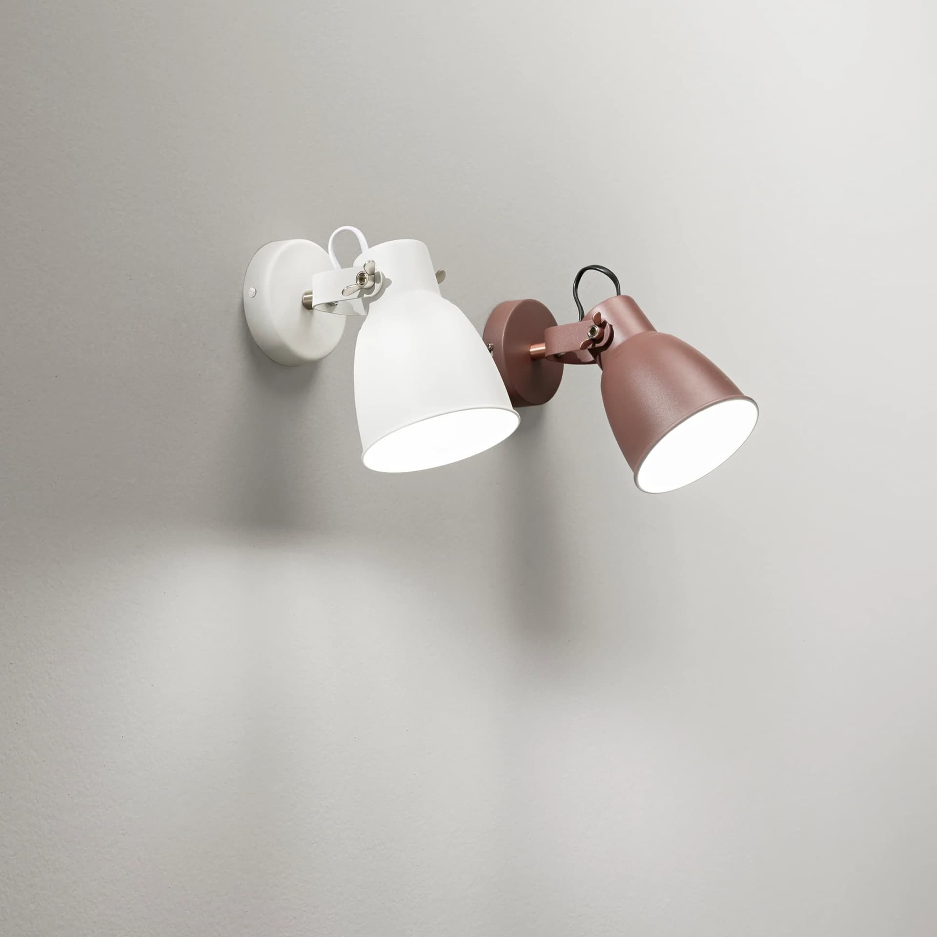 Applique Faretto per interni Bianca Bronzo o Grigio Satinato 1xE27 - 2