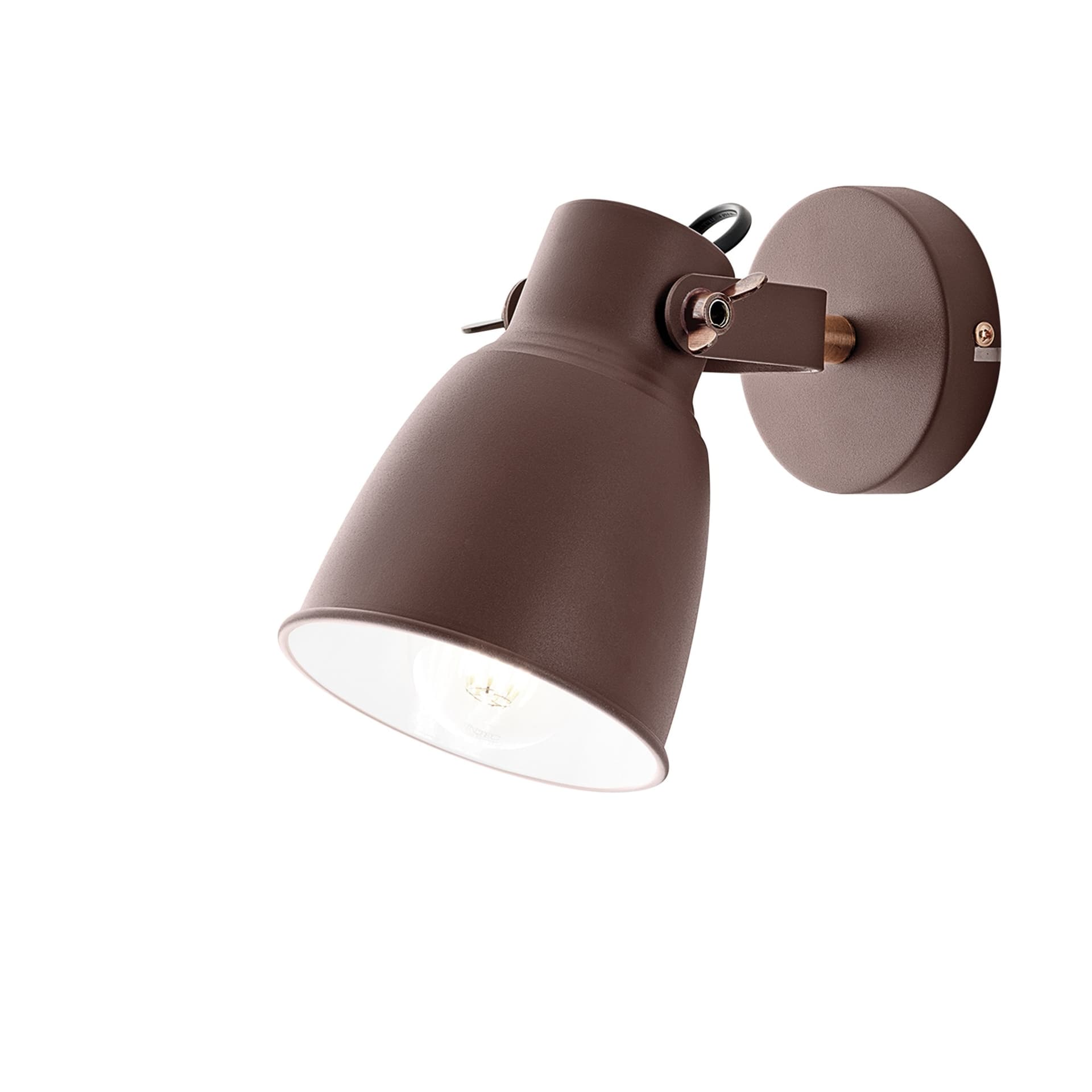 Applique Faretto per interni Bianca Bronzo o Grigio Satinato 1xE27 - 3