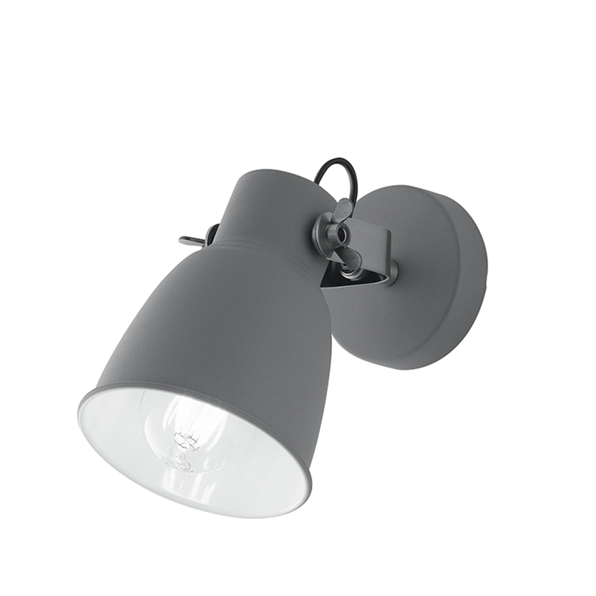 Applique Faretto per interni Bianca Bronzo o Grigio Satinato 1xE27 - 4
