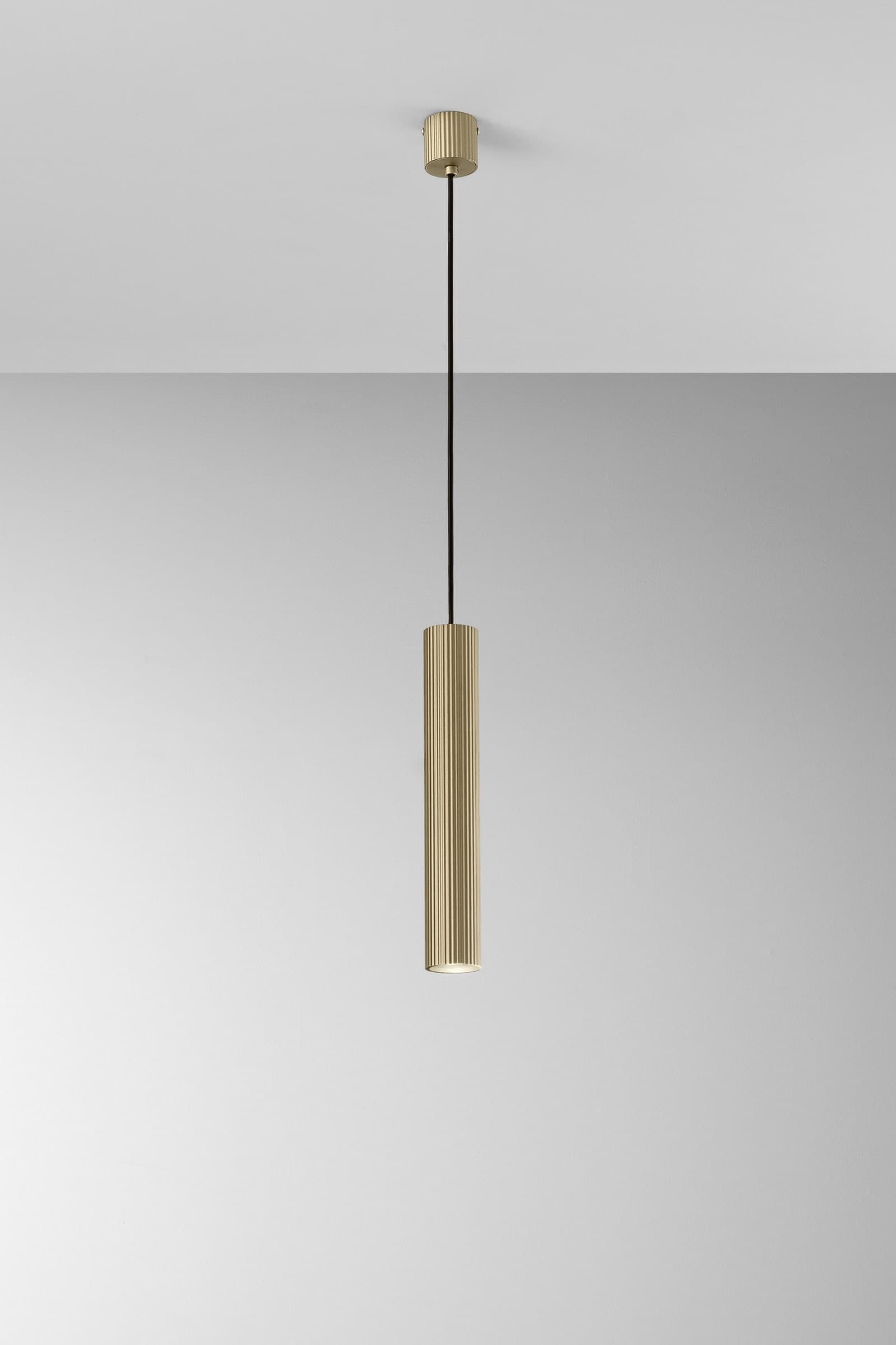 SOSPENSIONE LORD ORO IN ACCIAIO+ALLUMINIO 1XGU10 25W 10X10X240CM - 2