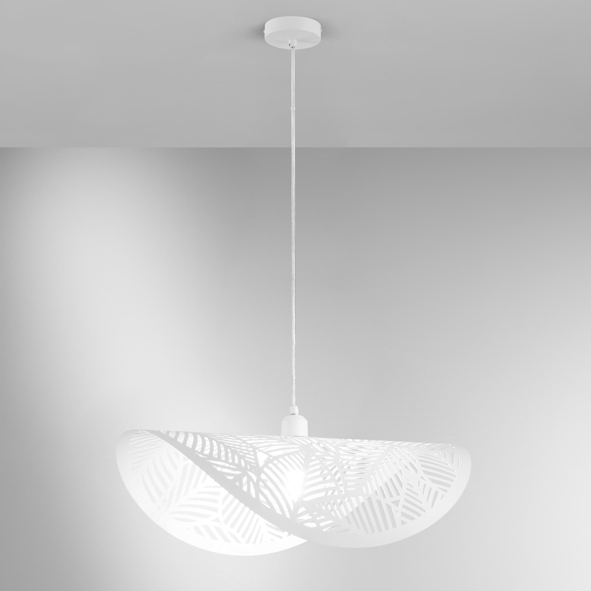SOSPENSIONE RHEI-LEAF BIANCA 1XE27 60X33X150CM - 2