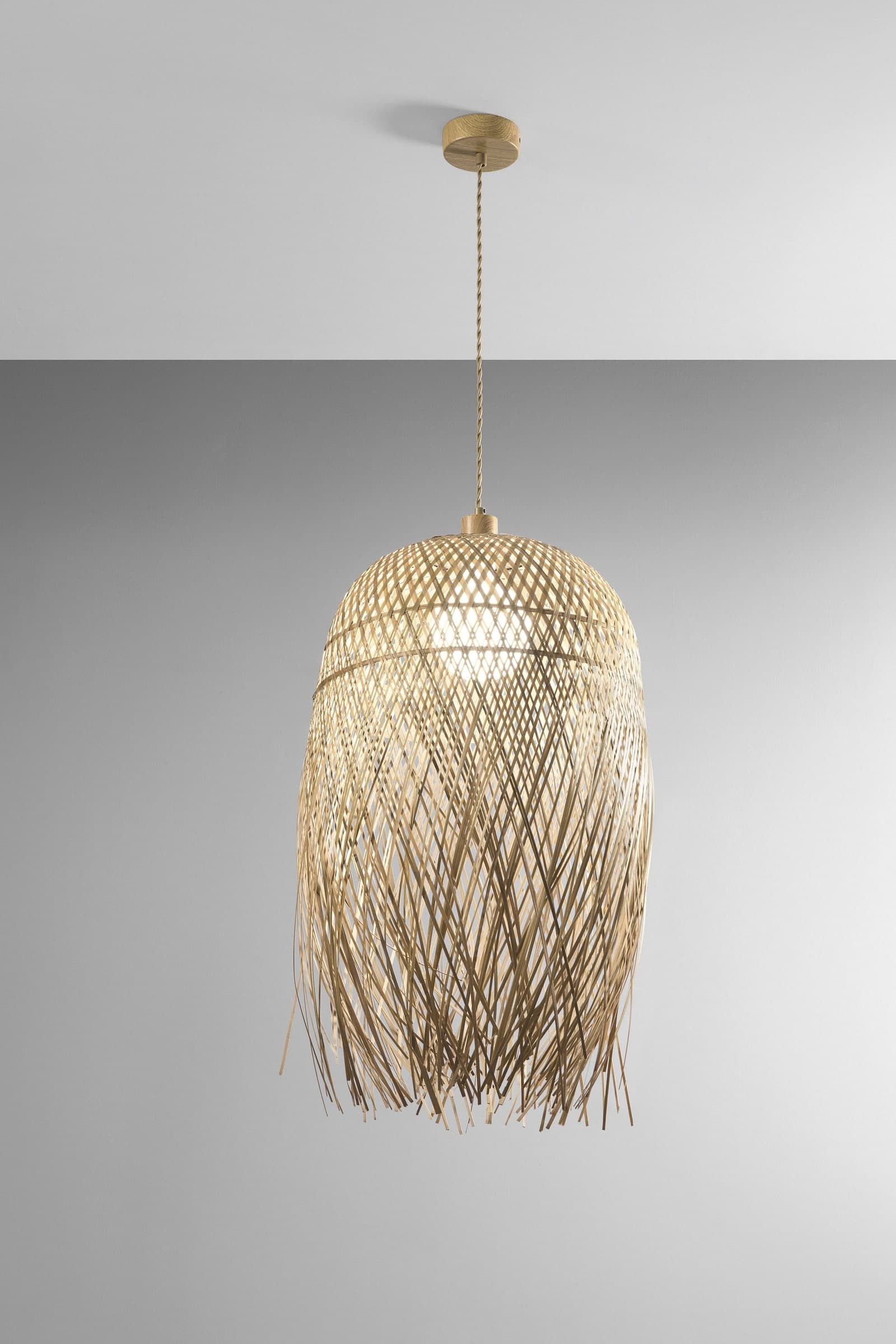 SOSPENSIONE BAHAMAS IN BAMBOO 1XE27 MAX 60W IP20 40X223CM - 2
