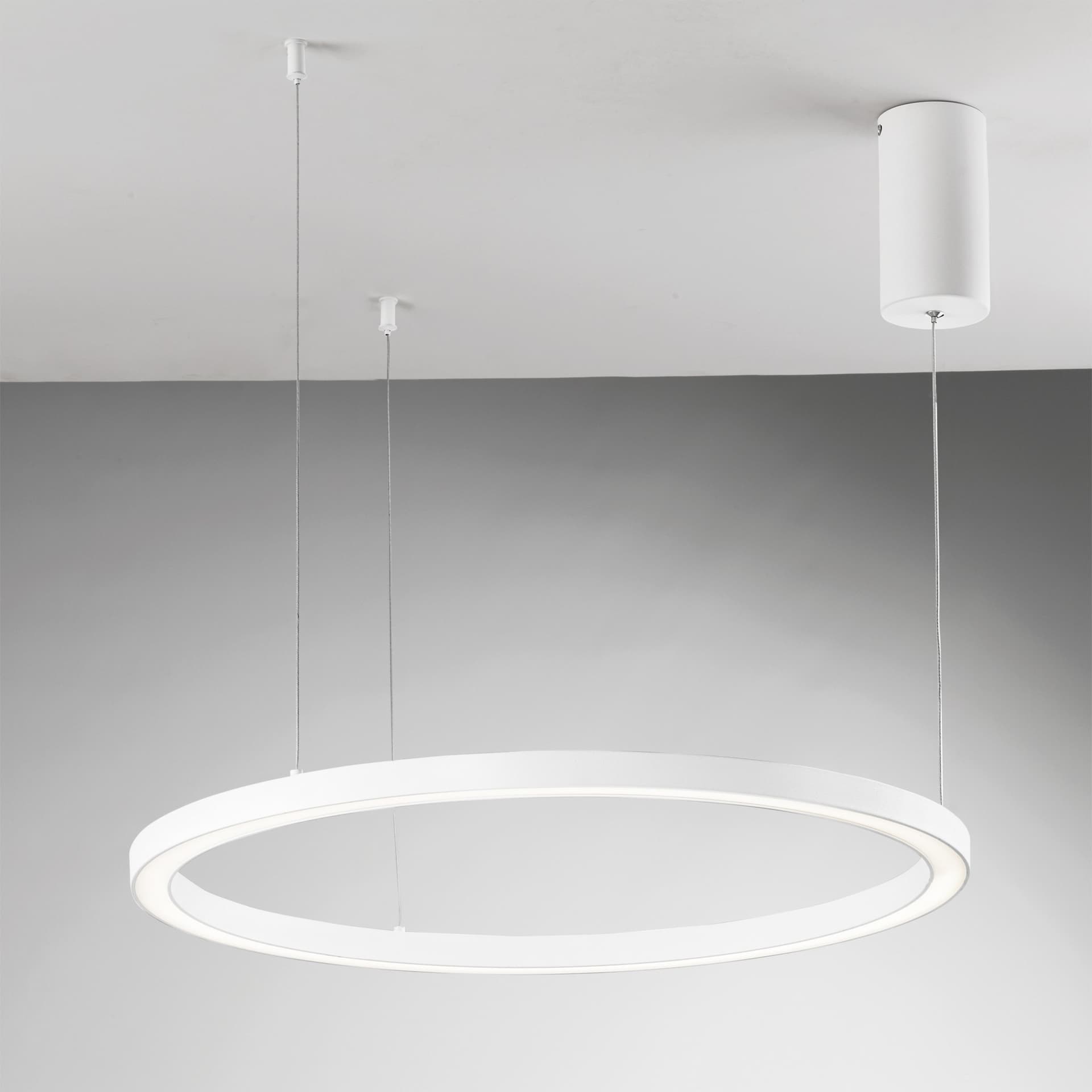 SOSPENSIONE LED HOOP BIANCA 60W 9000LM CCT 120X120X150CM - 2