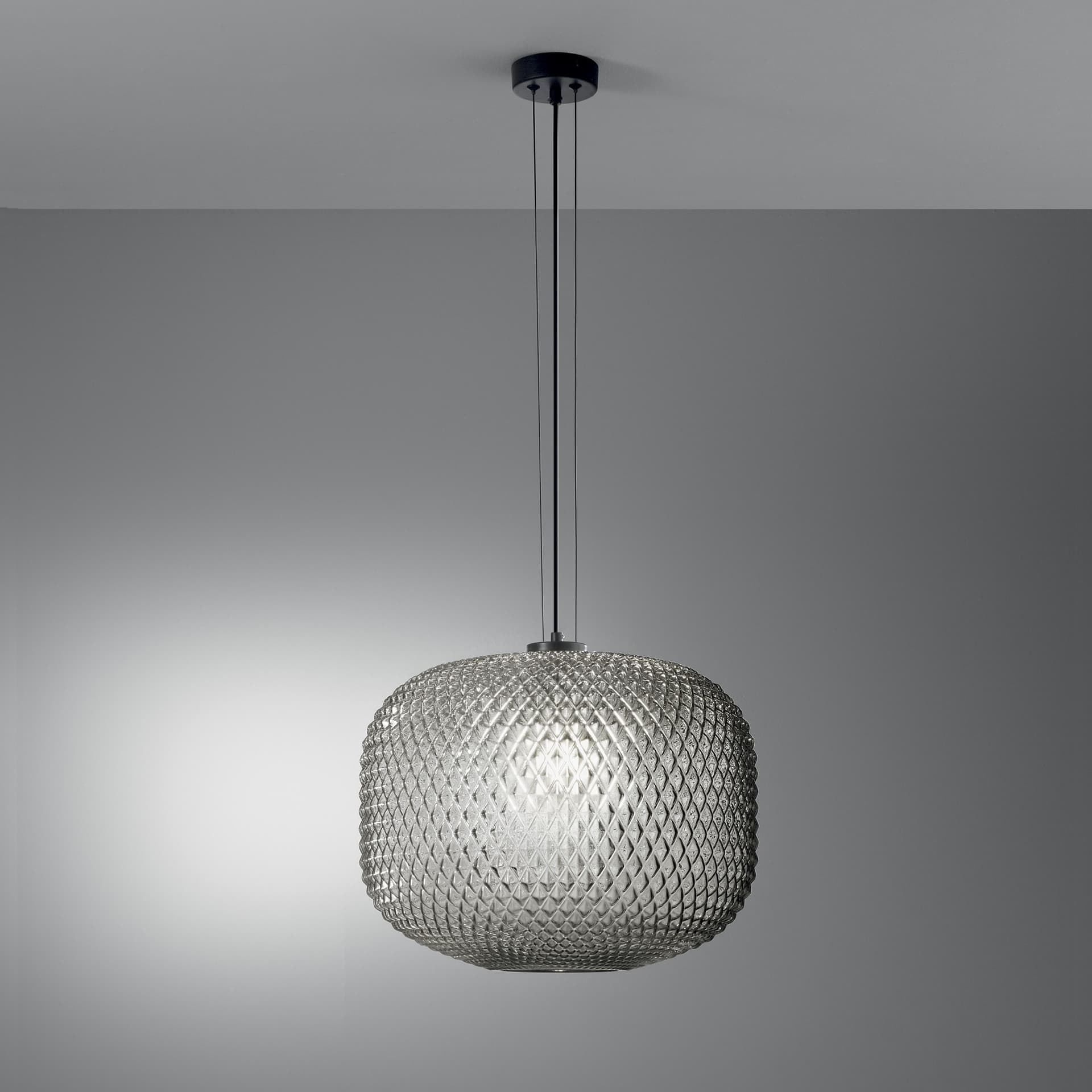 SOSPENSIONE ASHFORD SFERICA FUME' 1XE27 40X150CM - 2