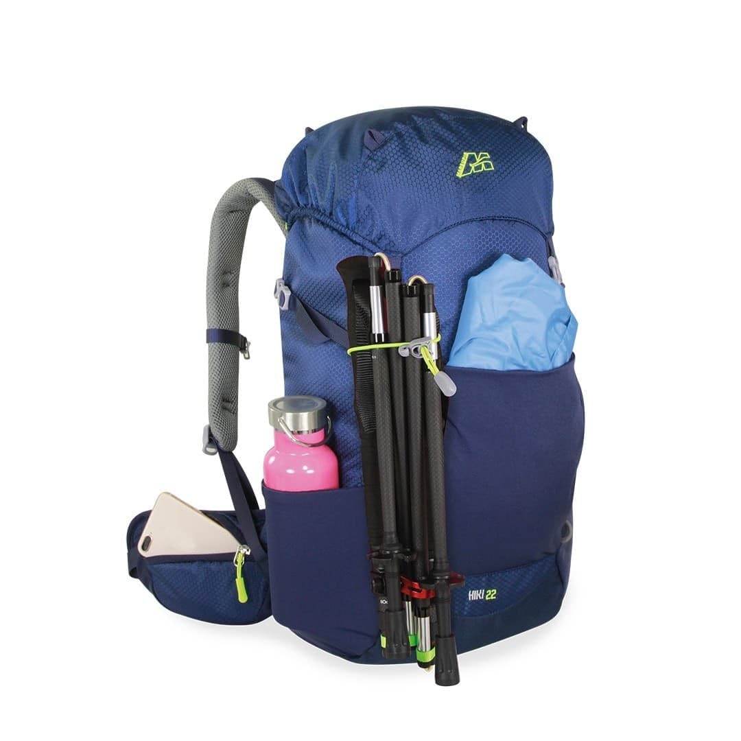 Marsupio Hiki 22 – Zaino Trekking Tecnico con Dorso AIR HOLES 100 BLU - 3