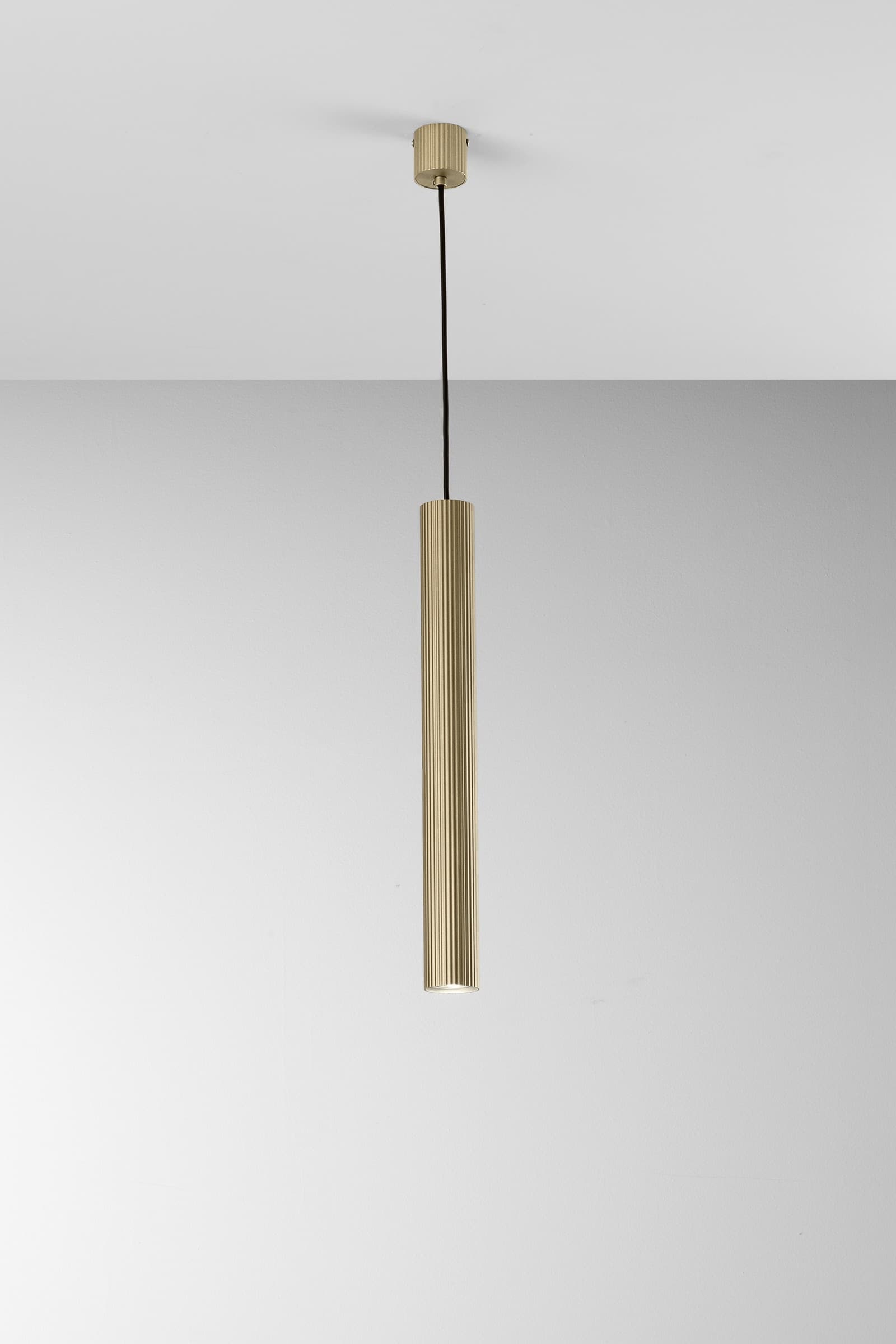 SOSPENSIONE LORD ORO IN ACCIAIO+ALLUMINIO 1XGU10 25W 10X10X255CM - 2