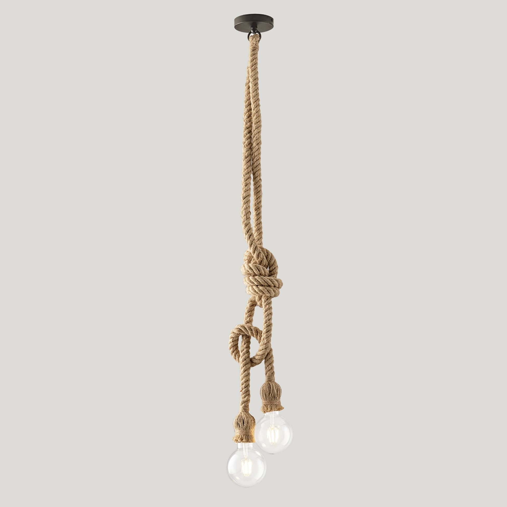 SOSPENSIONE ROPE CANAPA 2XE27 150CM - 2