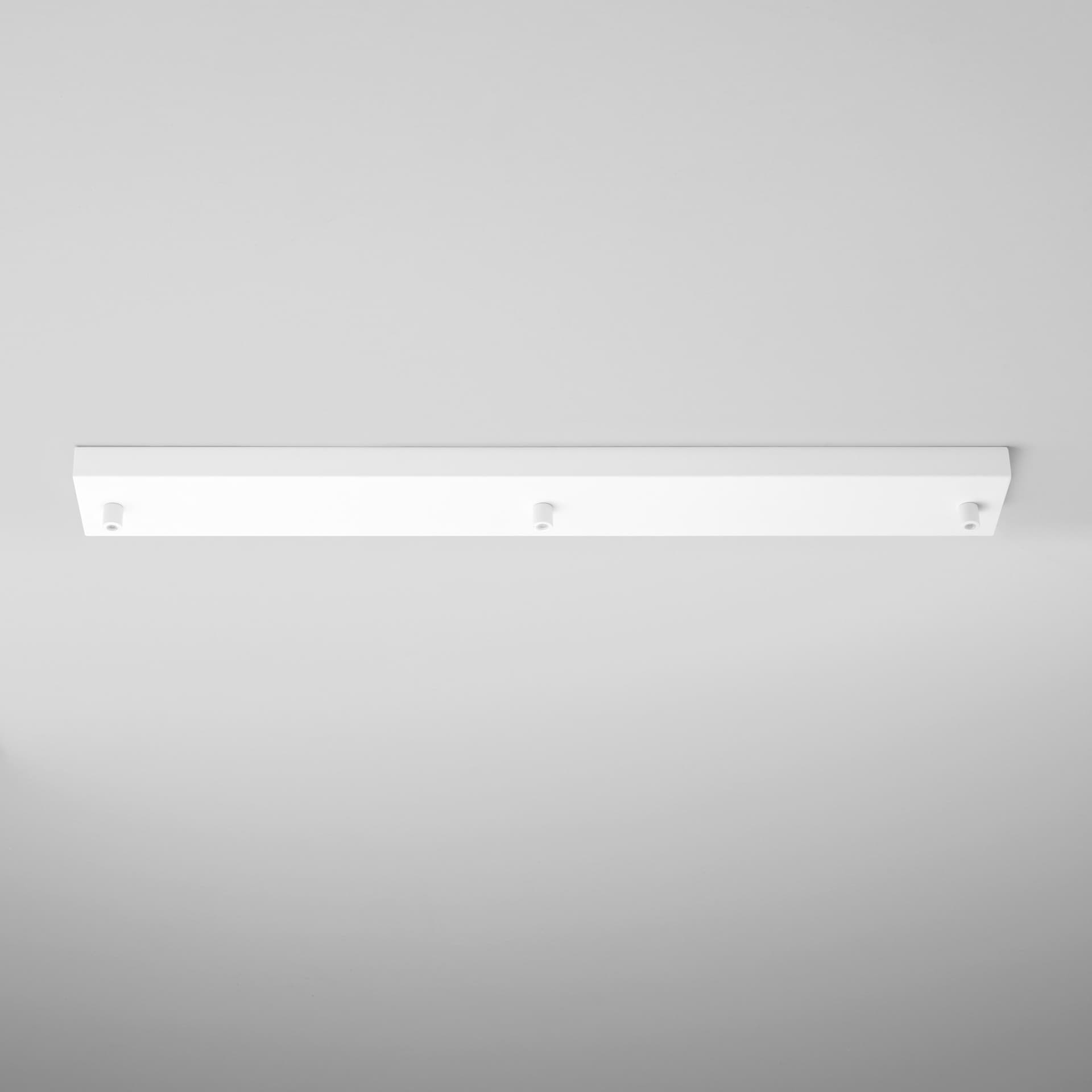 MONTATURA RETTANGOLARE BIANCO A 3 FORI 67X10X4,1CM - 2