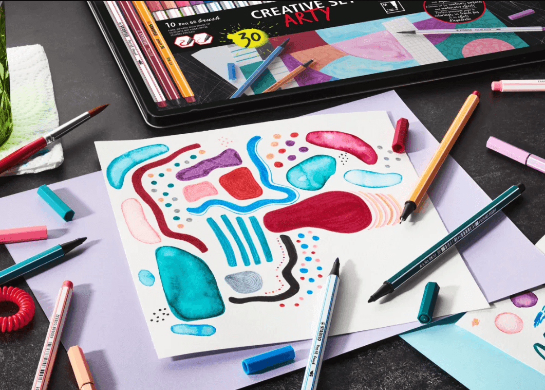 Stabilo - Creative Set Arty 30 Pezzi - con 10 fineliner point 88, 10 pennarelli Pen 68 brush e 10 pennarelli  Pen 68 (87-3432) - 5