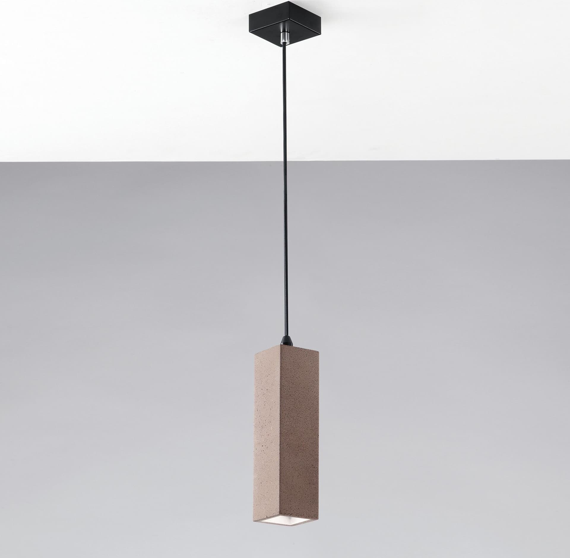 SOSPENSIONE KRUK QUADRATA MATTONE 1XGU10 7X130CM - 2