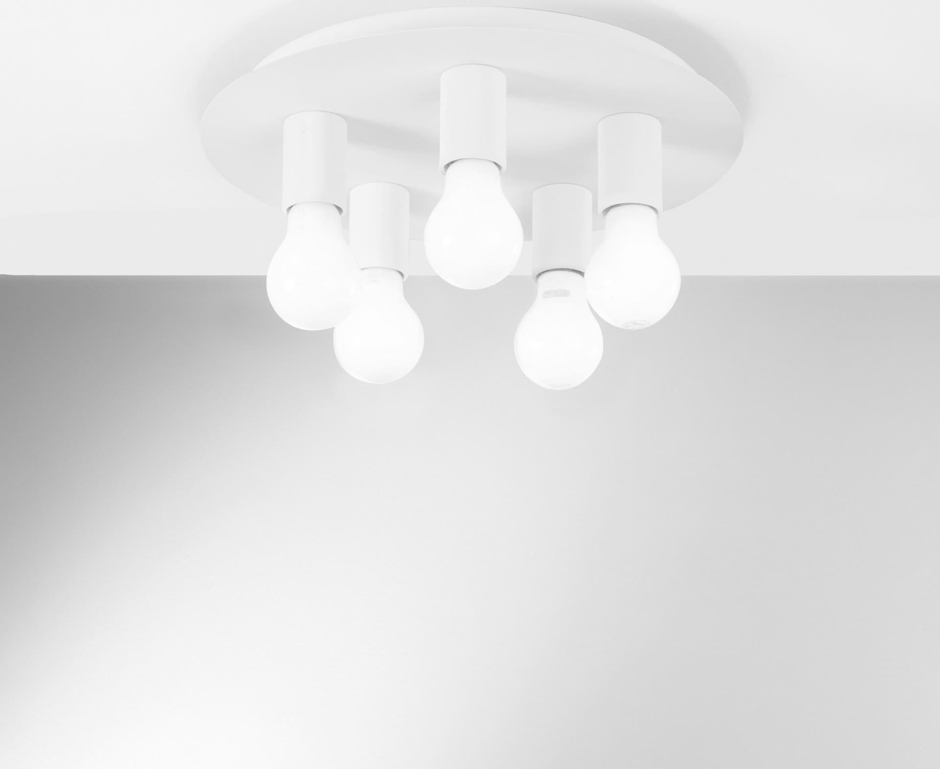 PLAFONIERA STRIKE BIANCA 5XE27 35X35X86CM - 2