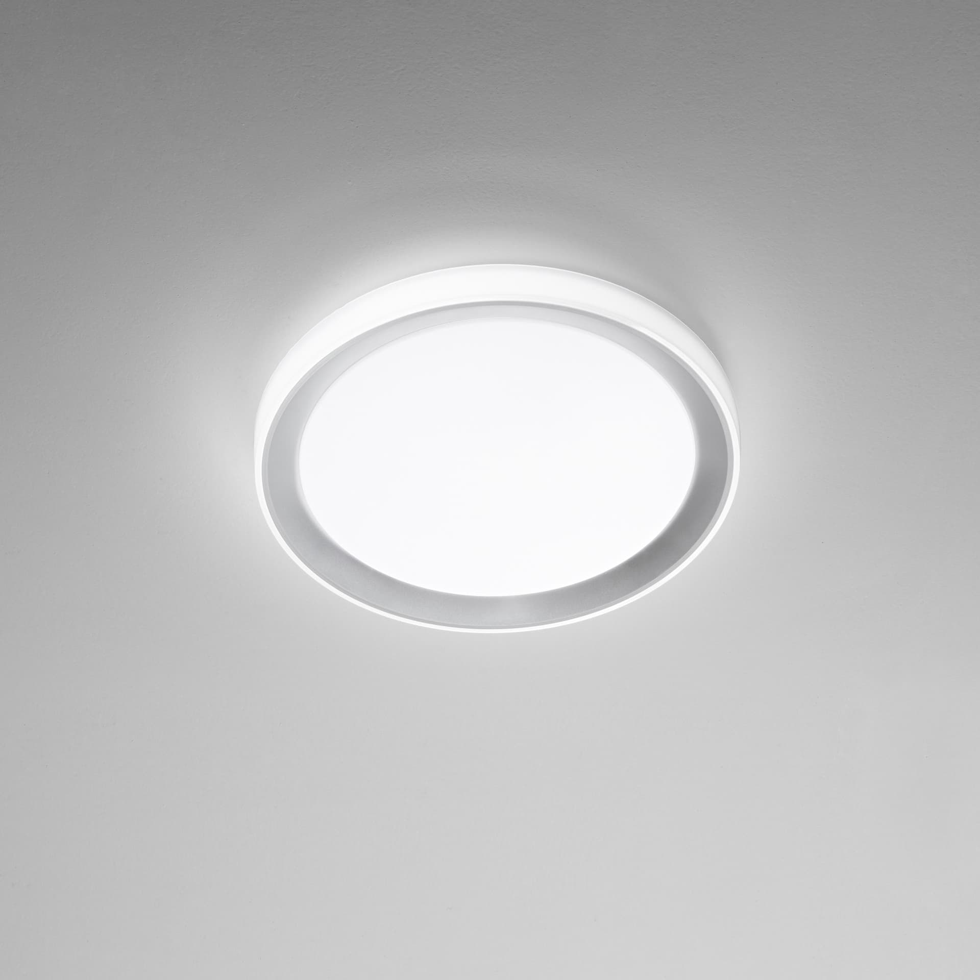 PLAFONIERA LED NEON BIANCA TONDA BIANCA/SILVER 40W 5200LM CCT 50X50X8CM - 2