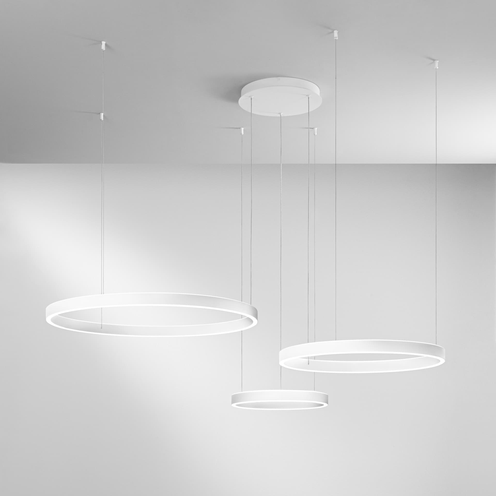 SOSPENSIONE LED AKROBAT BIANCA 120W 19800LM CCT 120X150CM - 2
