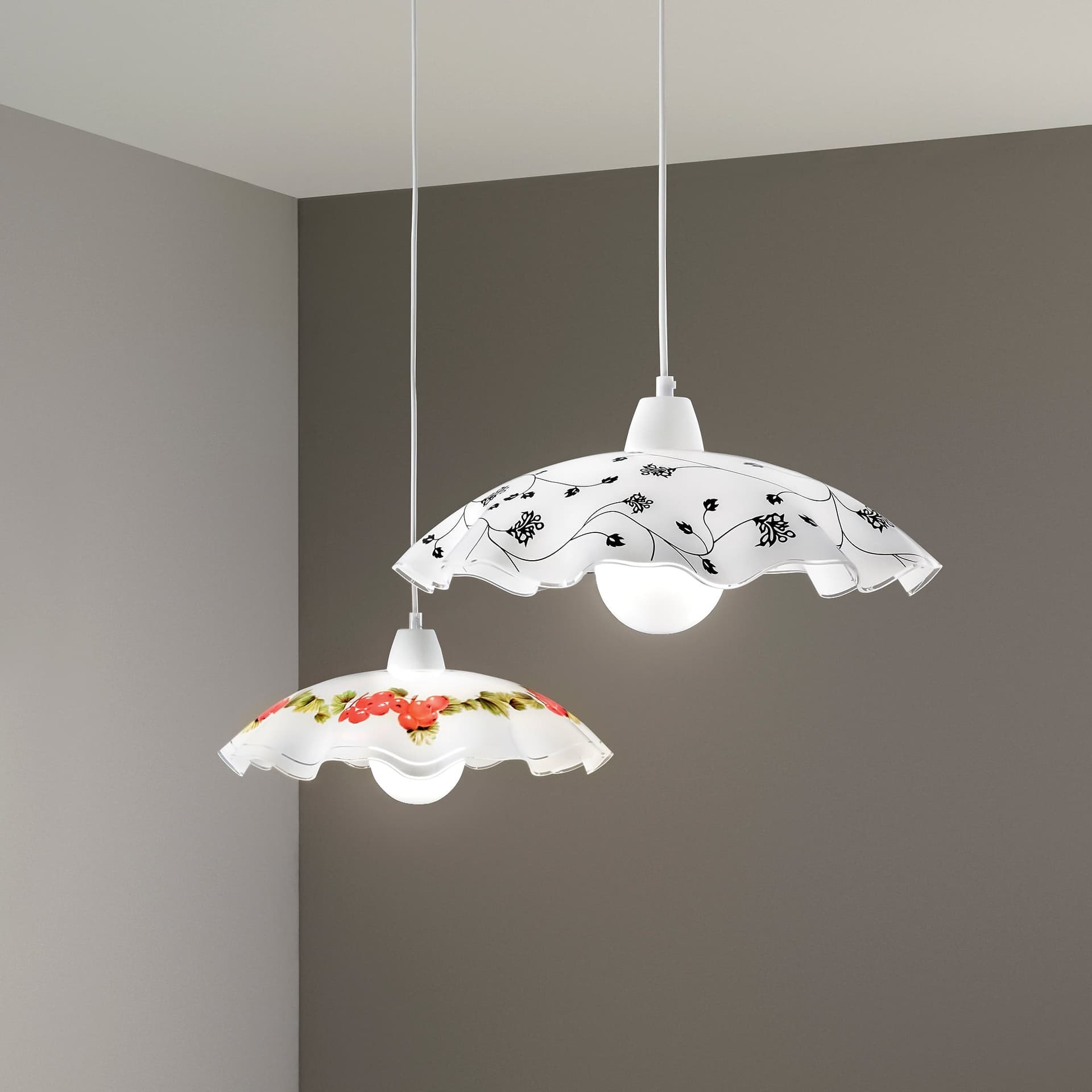 SOSPENSIONE VICTORIA BIANCA 1XE27 42X42X120CM - 2