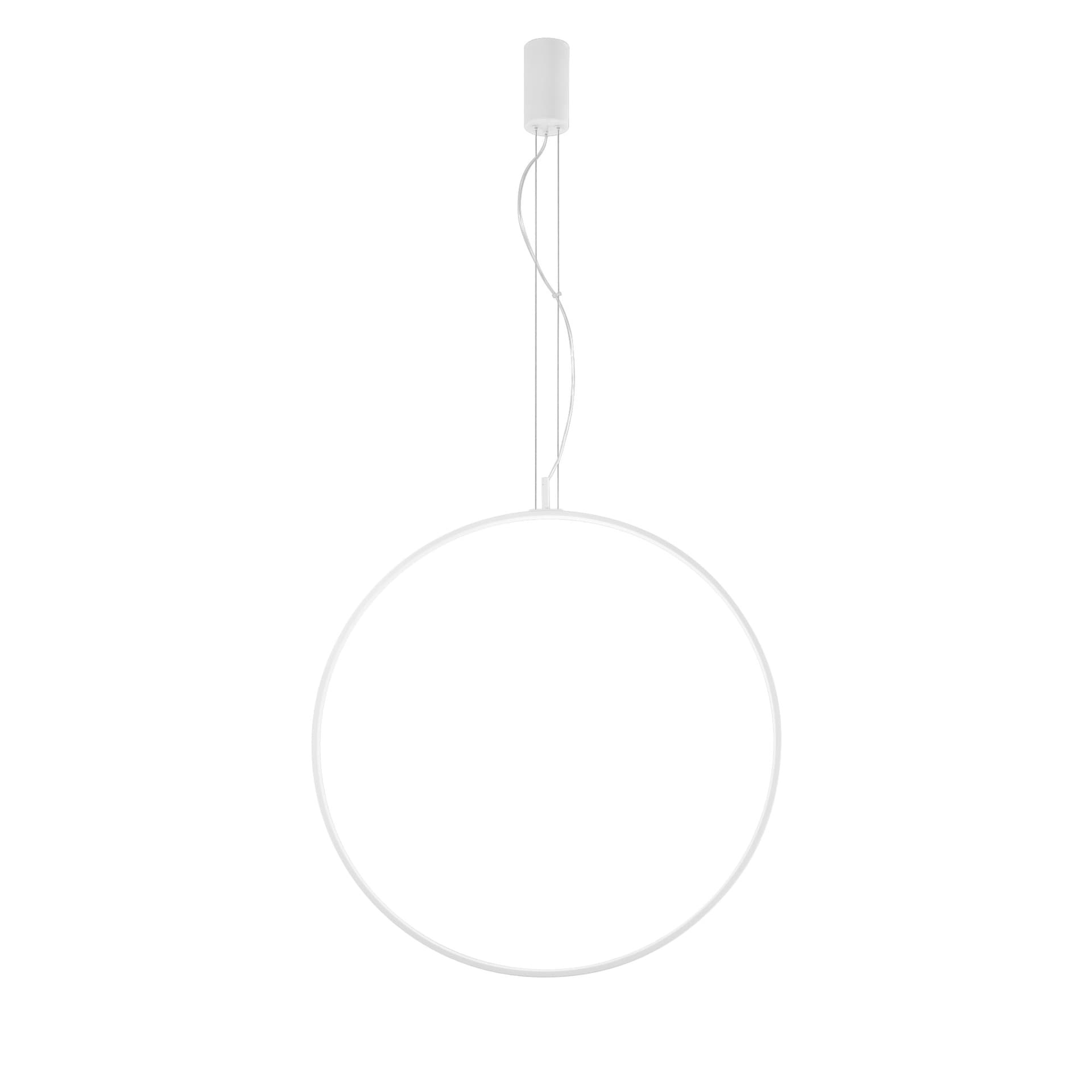 Lampadario a sospensione nero con design minimalista ad anello - 3