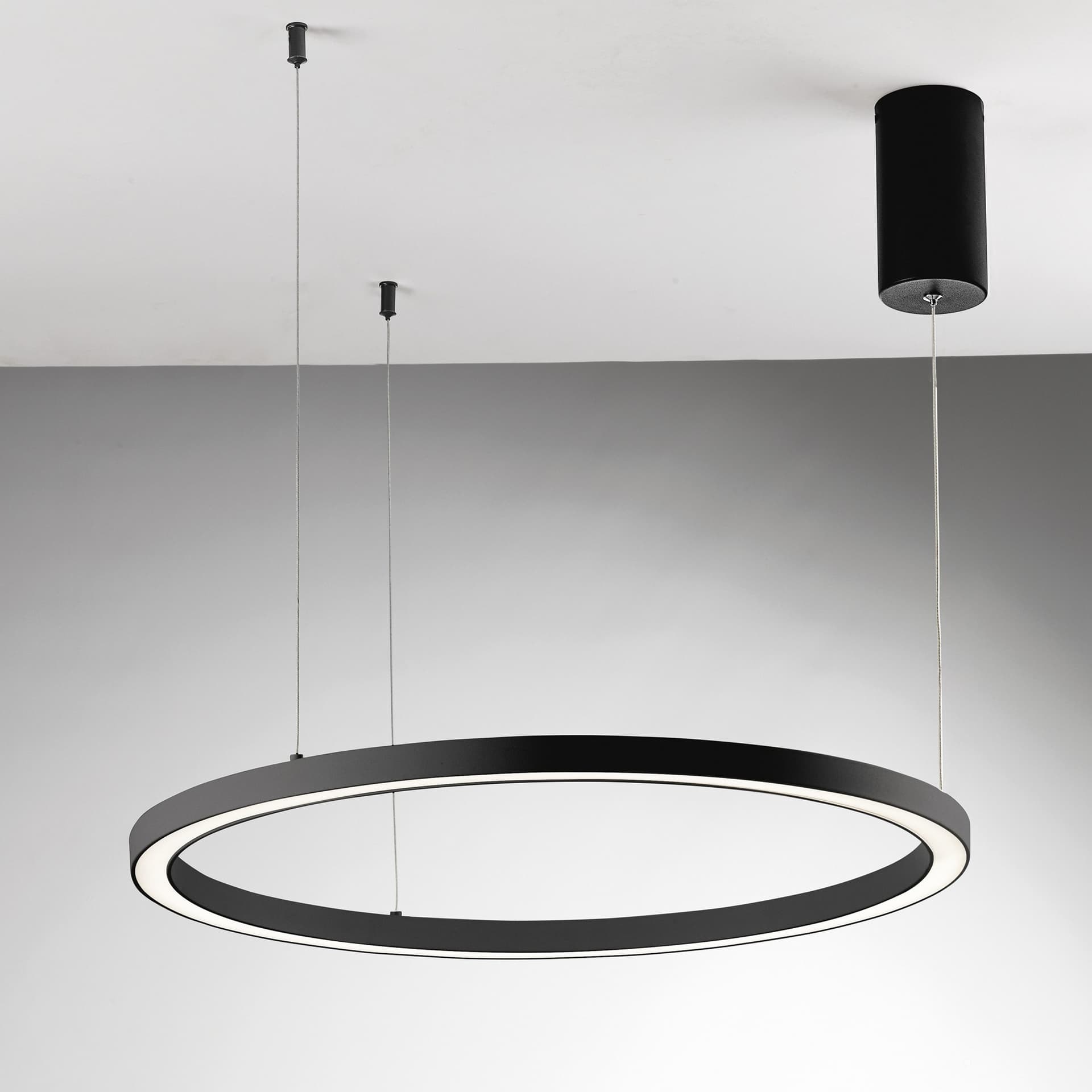 SOSPENSIONE LED HOOP NERA 40W 6000LM CCT 80X80X150CM - 2