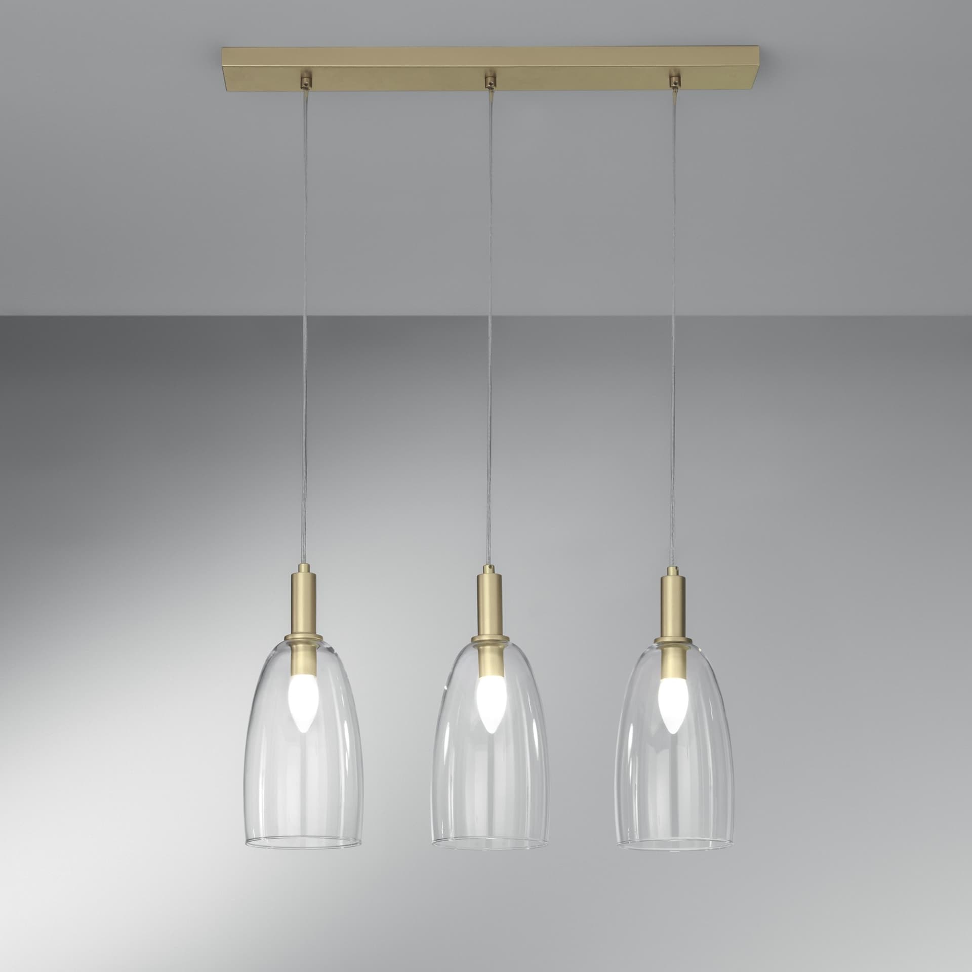 SOSPENSIONE BRANDY ORO 3XE14 72X14X150CM - 2