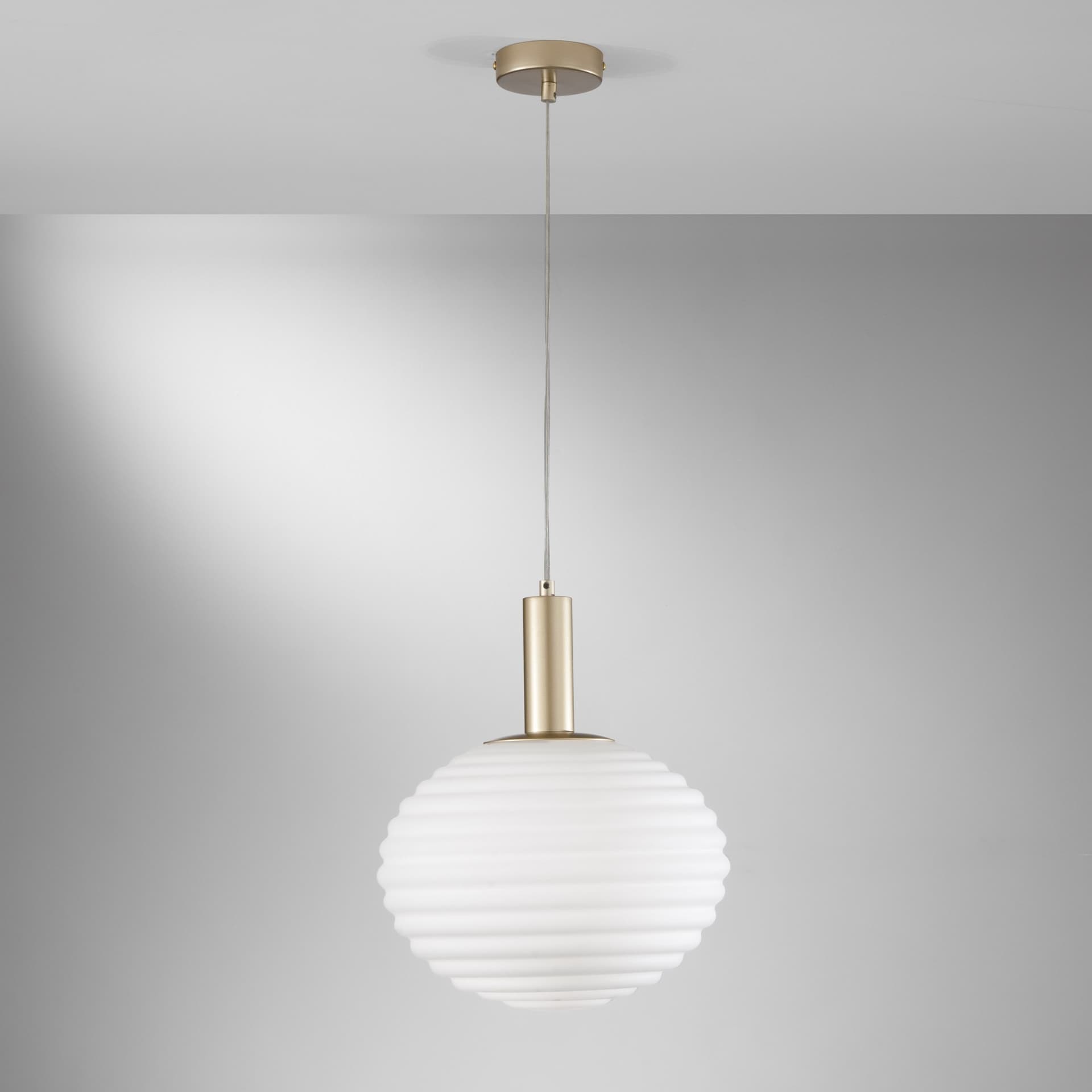 SOSPENSIONE RIPPLE ORO 1XE27 32X32X150CM - 2