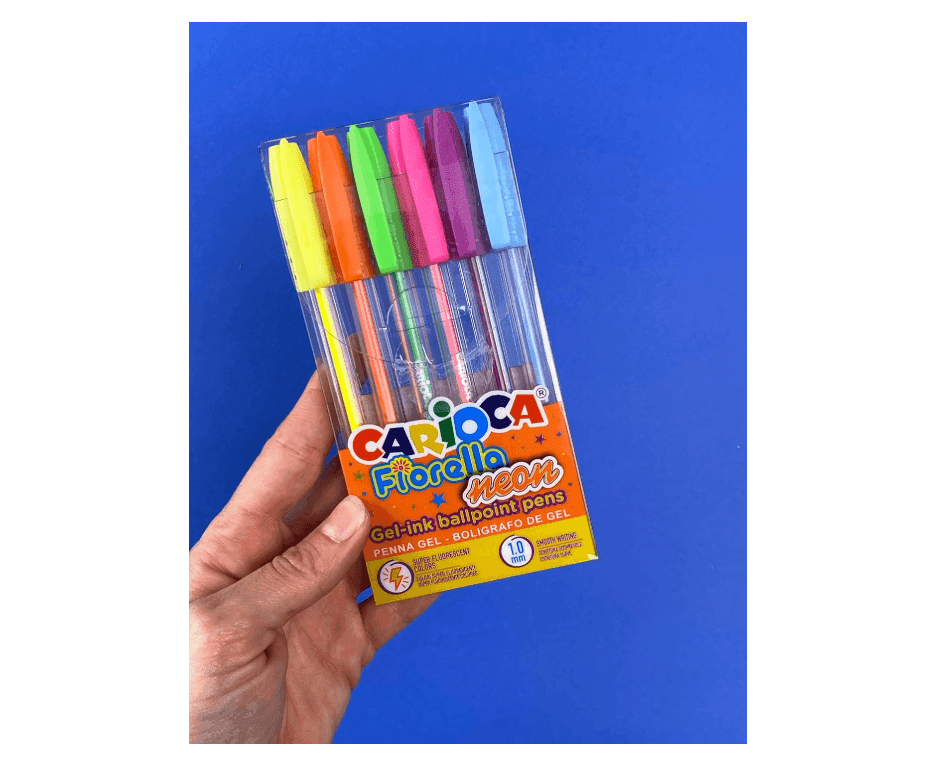 Carioca - Penne Colorate Fiorella Neon - 6 Pz (43365) - 2