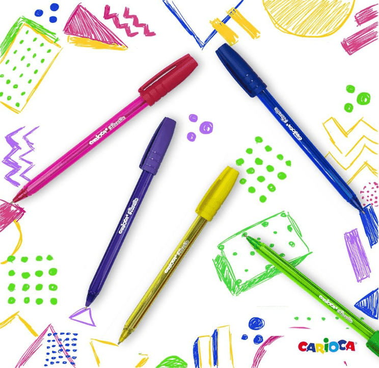 Carioca - Penne Colorate Fiorella Neon - 6 Pz (43365) - 3
