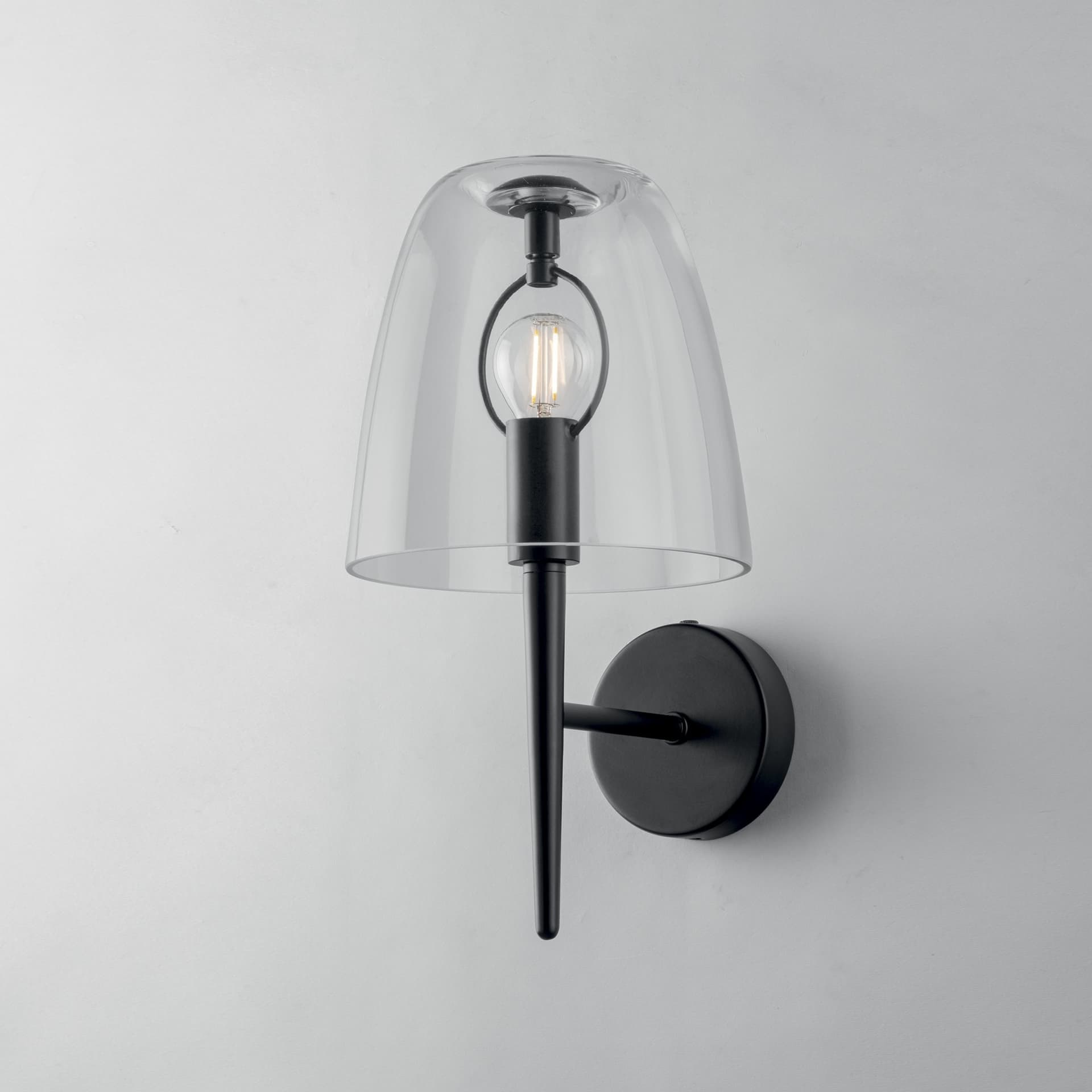 Applique Moderna Design versatile Bianca e Trasparente E14 - 4