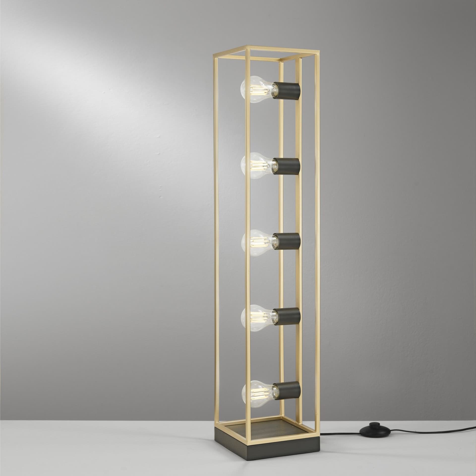 PIANTANA KIMERA NERA/ORO 5XE27 20X20X200CM - 2