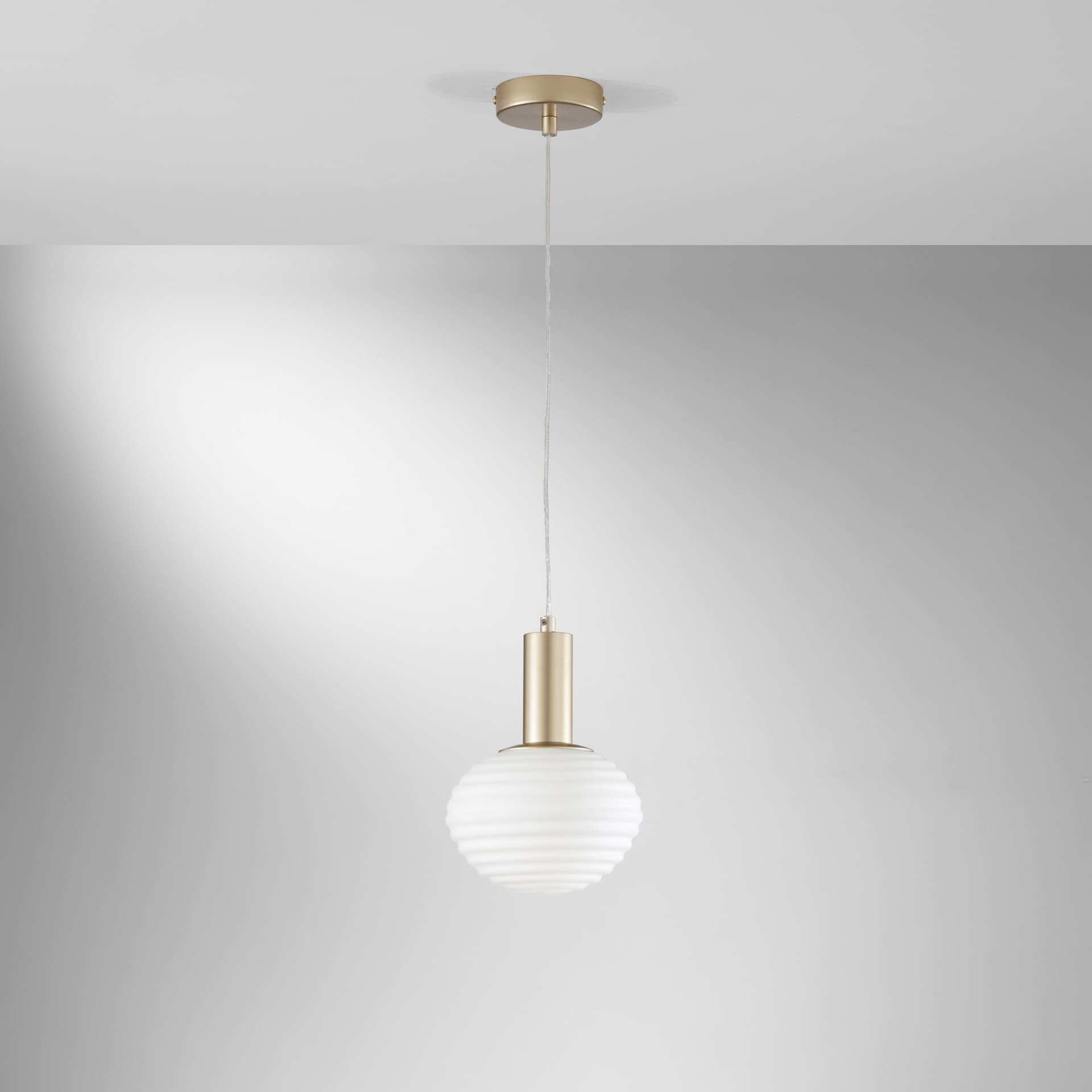 SOSPENSIONE RIPPLE ORO 1XE27 18X18X150CM - 2