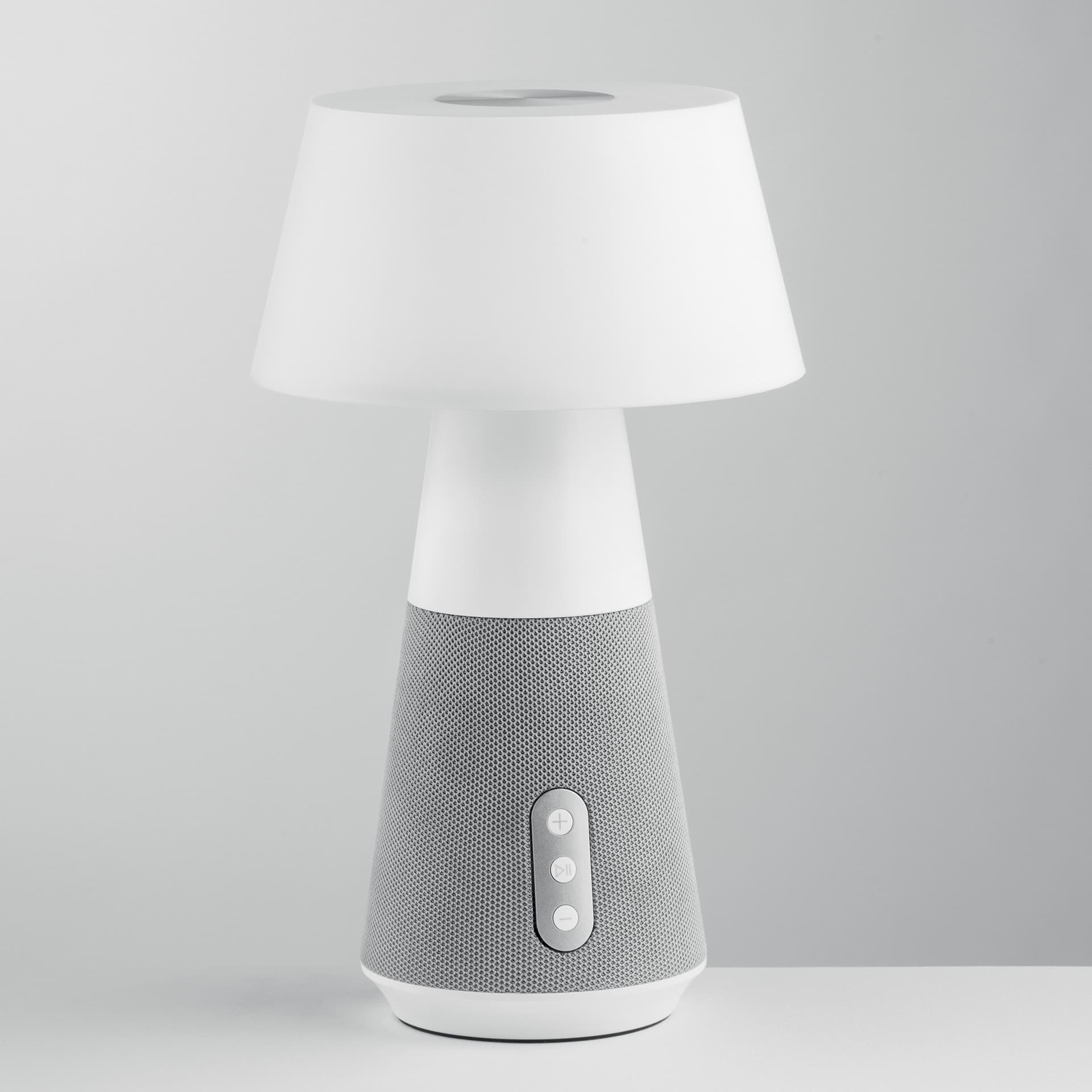 LAMPADA RICARICABILE LED DECIBEL GRIGIA I4,5W 300LM CCT DIMMERABILE CON SPEAKER BLUETOOTH 17X17X29CM - 2