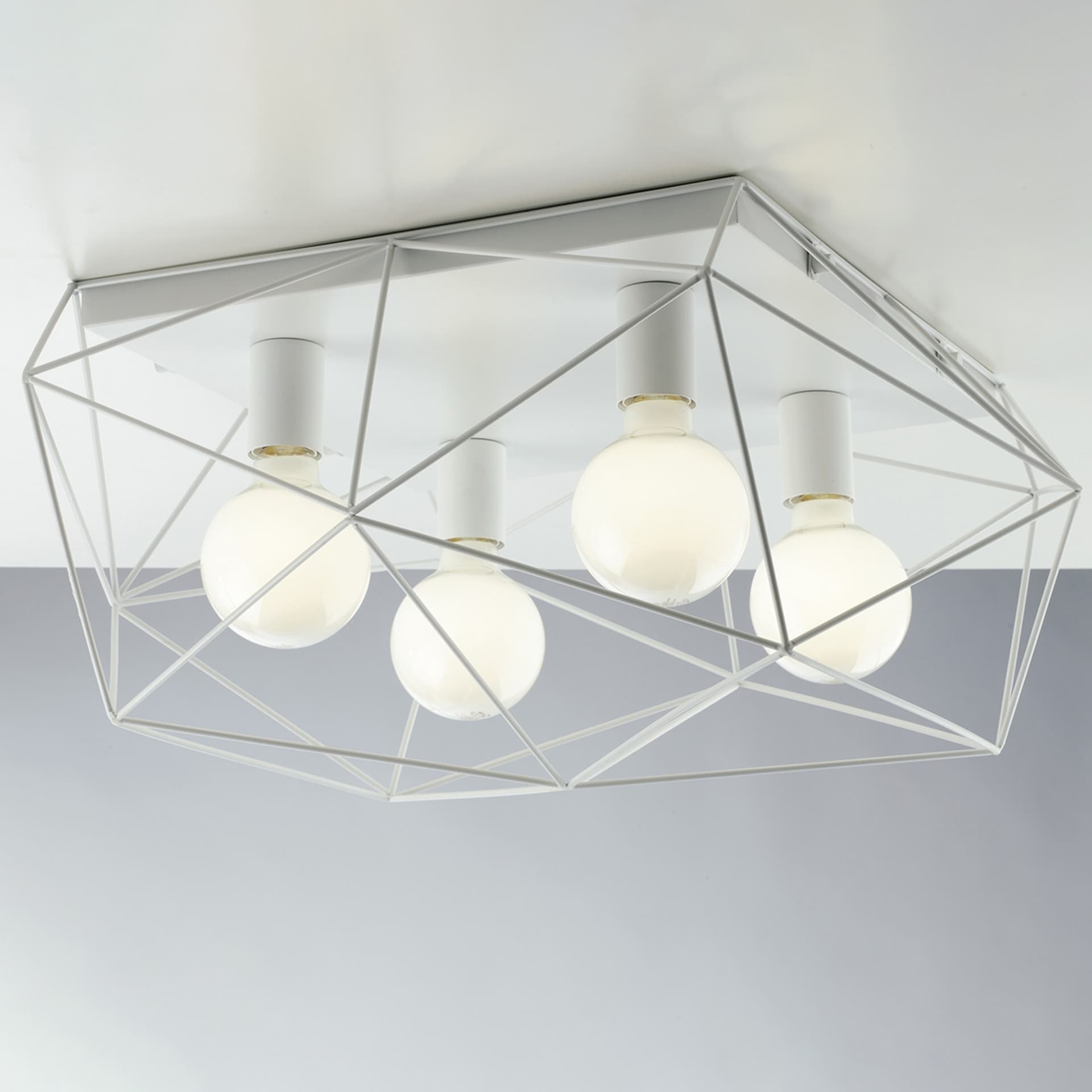 PLAFONIERA ABRAXAS BIANCA 4XE27 41,7X40X26,5CM - 2