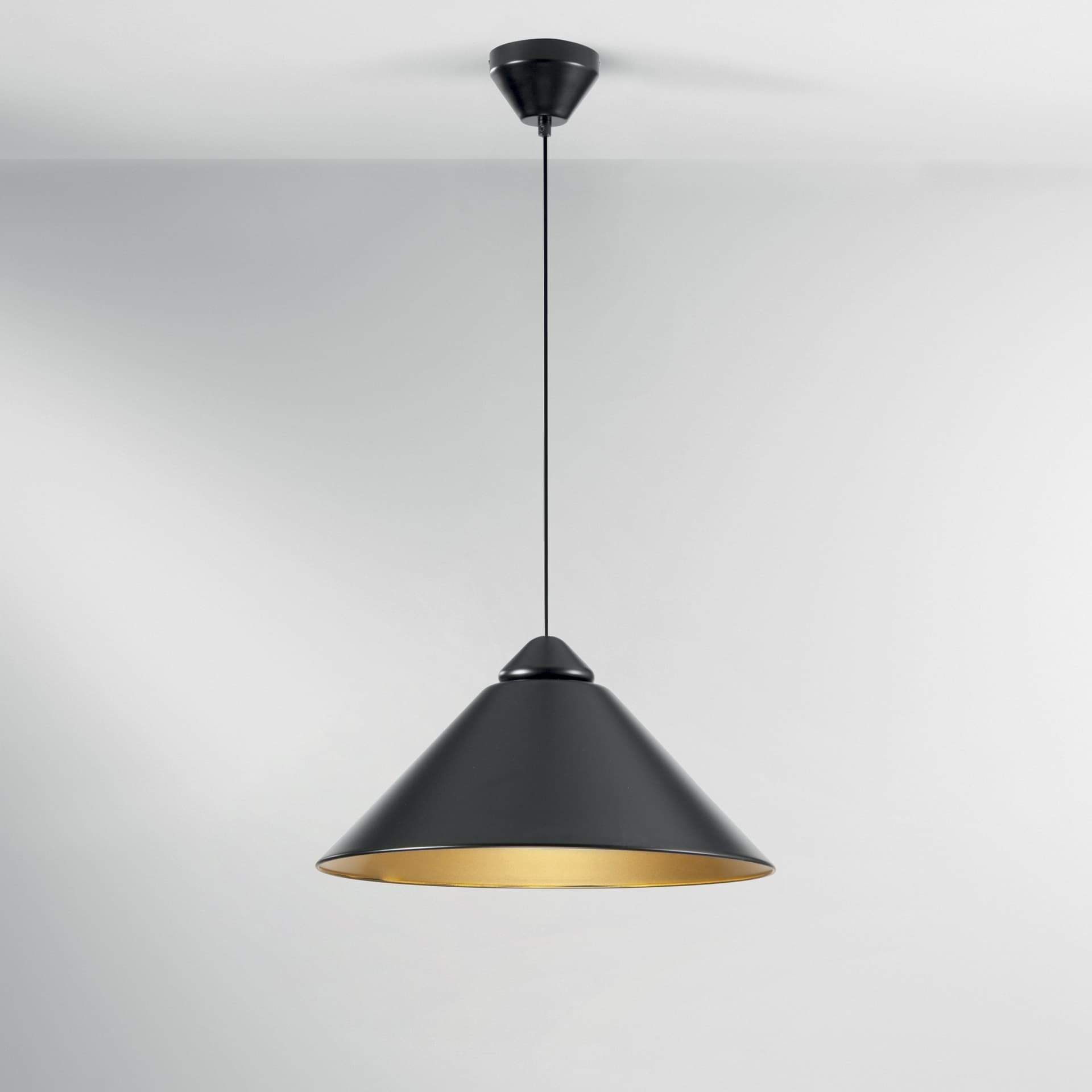 SOSPENSIONE BIGBANG NERA/ORO 1XE27 49X25X183,5CM - 2