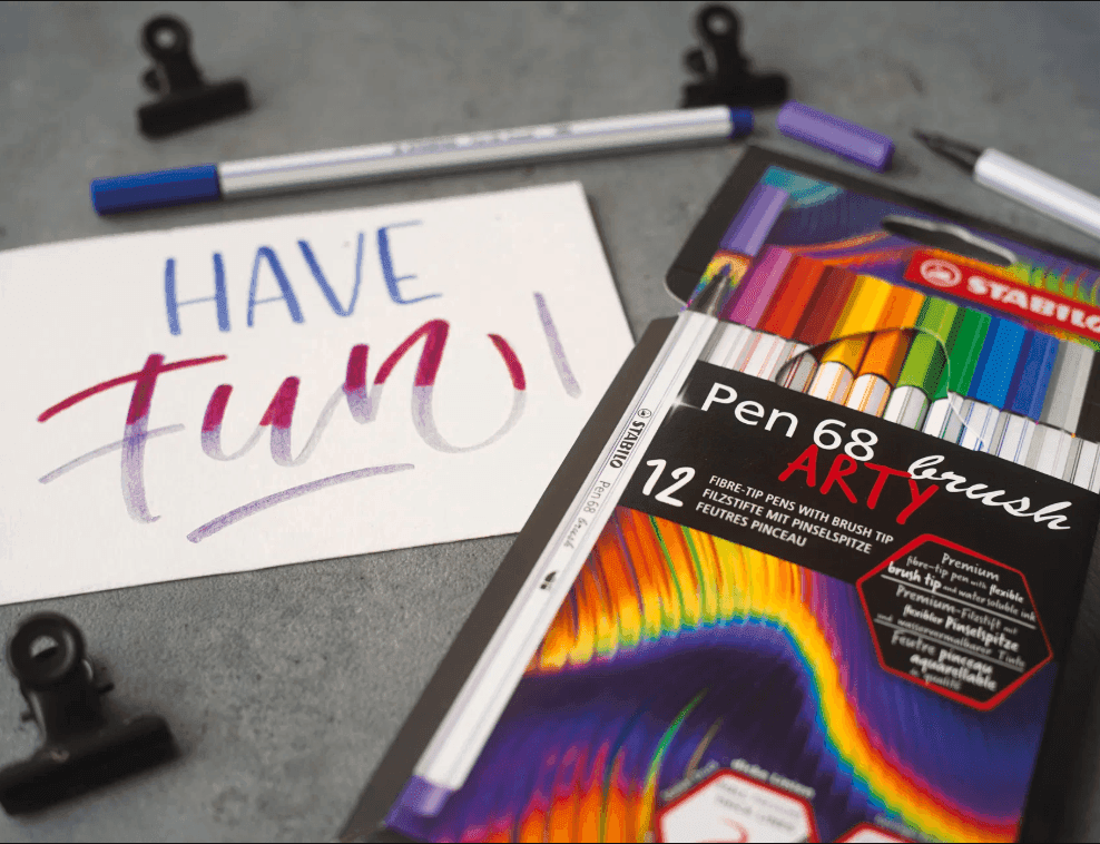 Stabilo - Pennarello Pen 68 brush con punta a pennello - Astuccio Arty con 10 colori (568/10-21-20) - 5