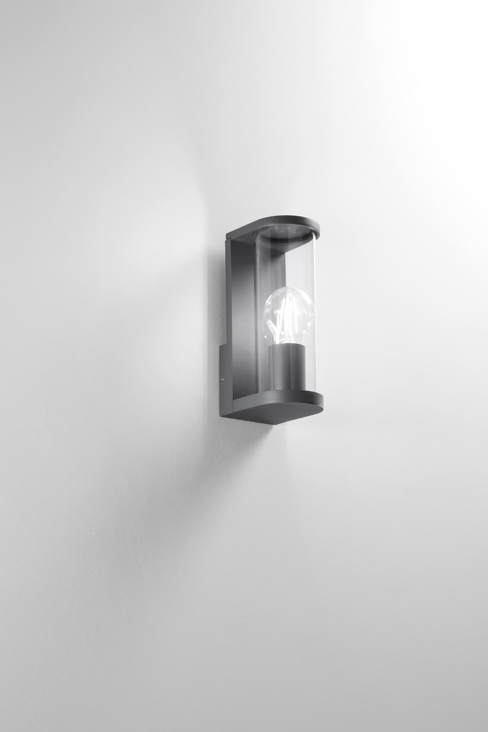 APPLIQUE ROSEN ANTRACITE IN ALLUMINIO+VETRO 1XE27 IP44 119X83X222MM - 2
