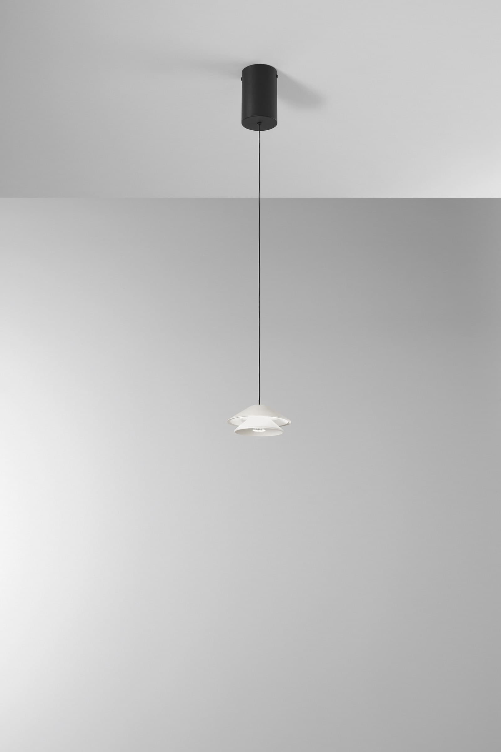 SOSPENSIONE LED ATREO BIANCO IN METALLO E ALLUMINIO 5W 3000K D13X200CM - 2