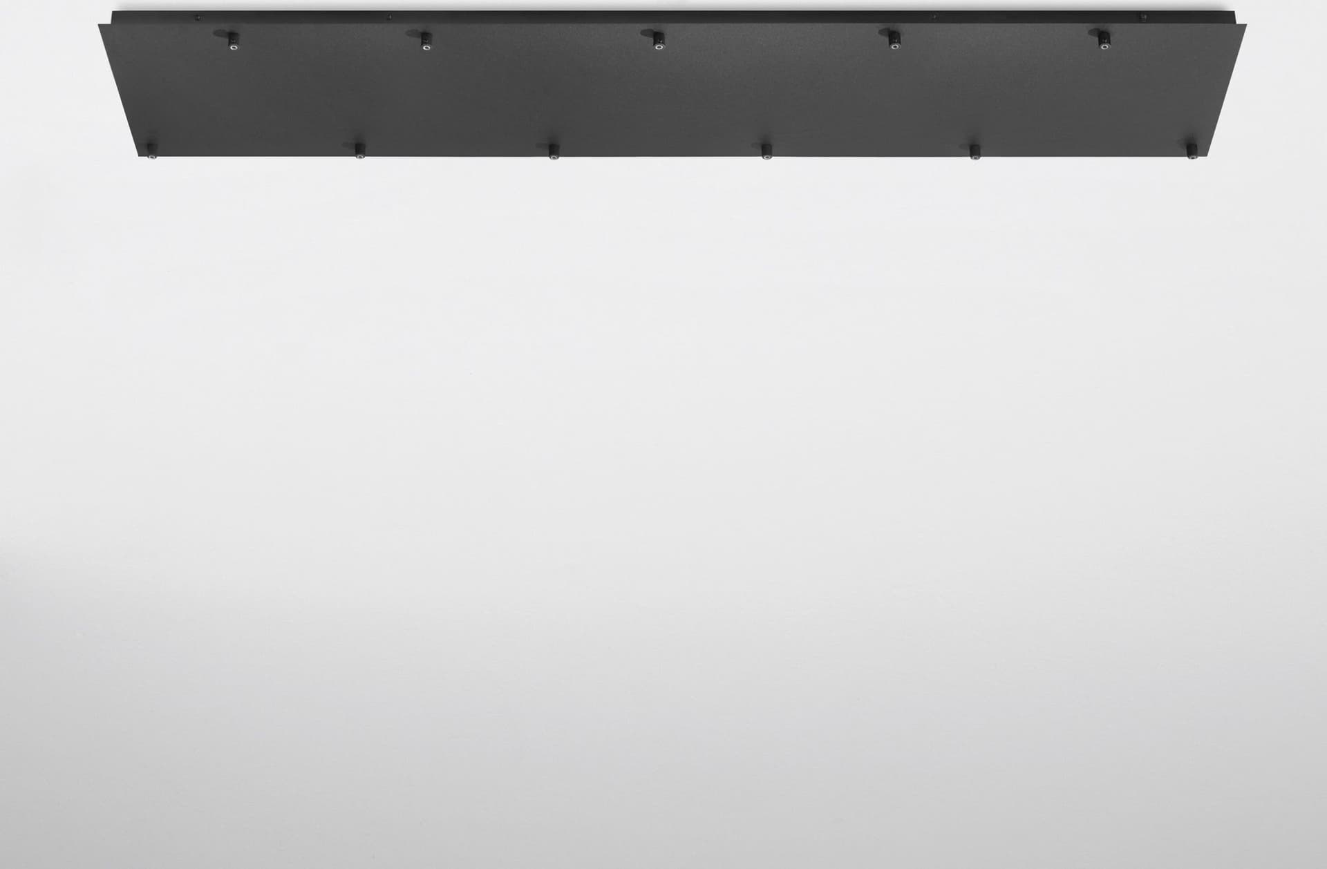 MONTATURA RETTANGOLARE NERA A 11 FORI 142X30X4,1CM - 2