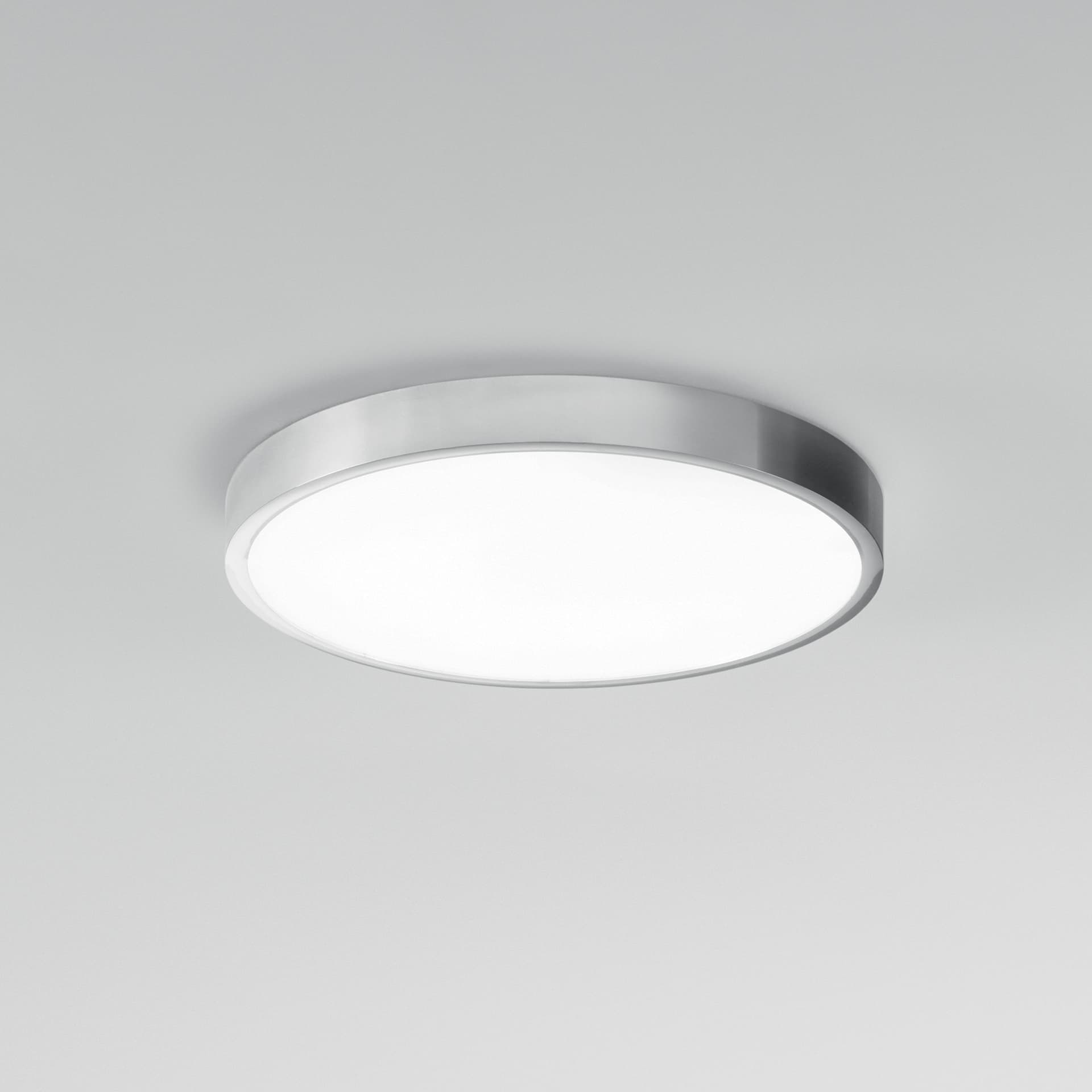 PLAFONIERA LED DOMO CROMO TONDA 24W 2700LM 4000K IP44 24X2,4CM - 2