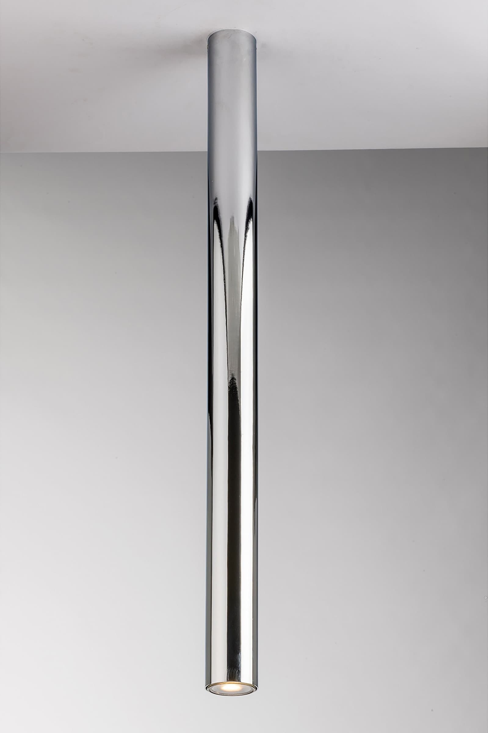 PLAFONIERA FLUKE TONDA CROMO 1XGU10 5,5X5,5X75CM - 2